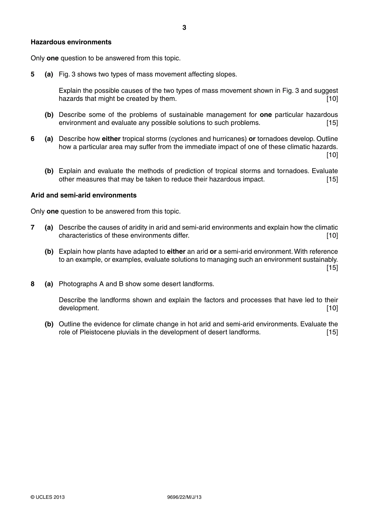 Cambridge A Level Geography 9696 2013 May/June Paper 2 · Variant 2 question paper, page 3 of 4