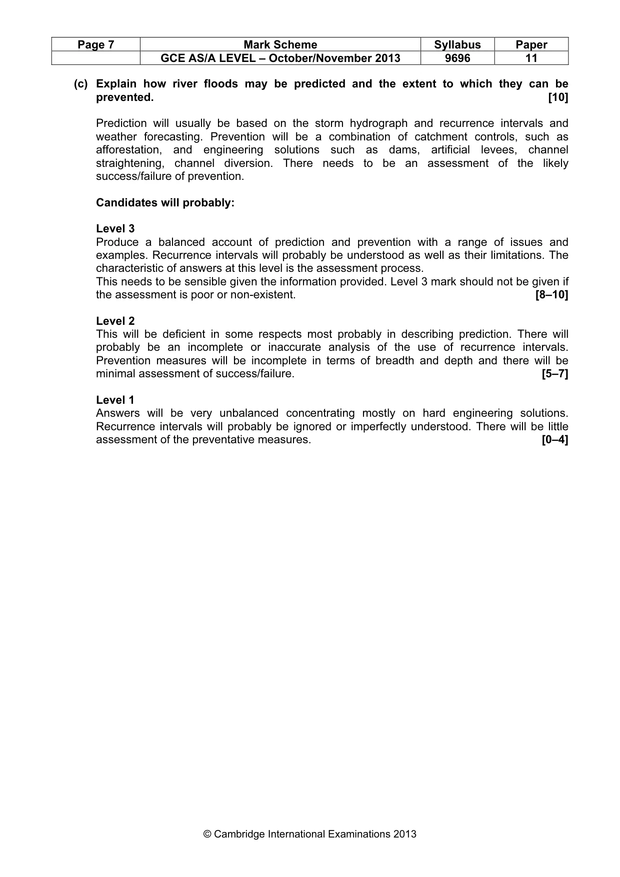 Mark scheme, page 7 of 12