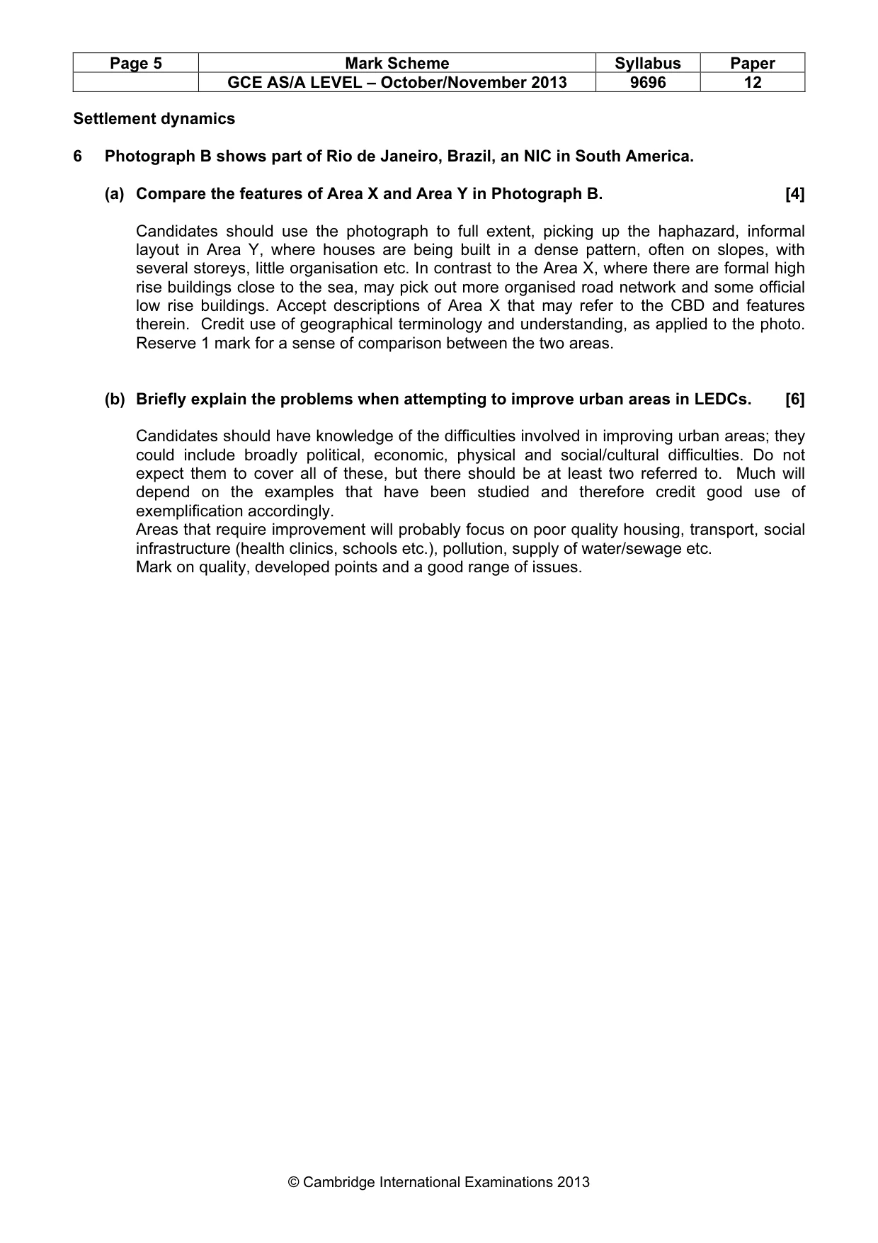 Mark scheme, page 5 of 12