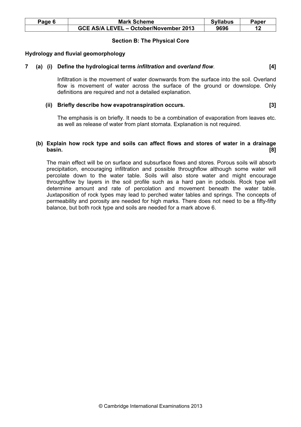 Mark scheme, page 6 of 12