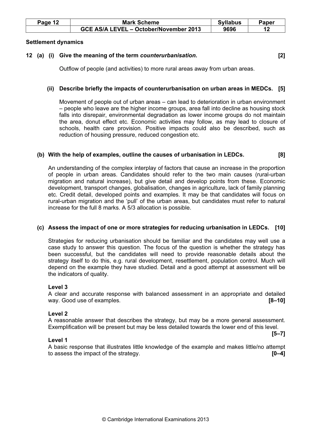 Mark scheme, page 12 of 12