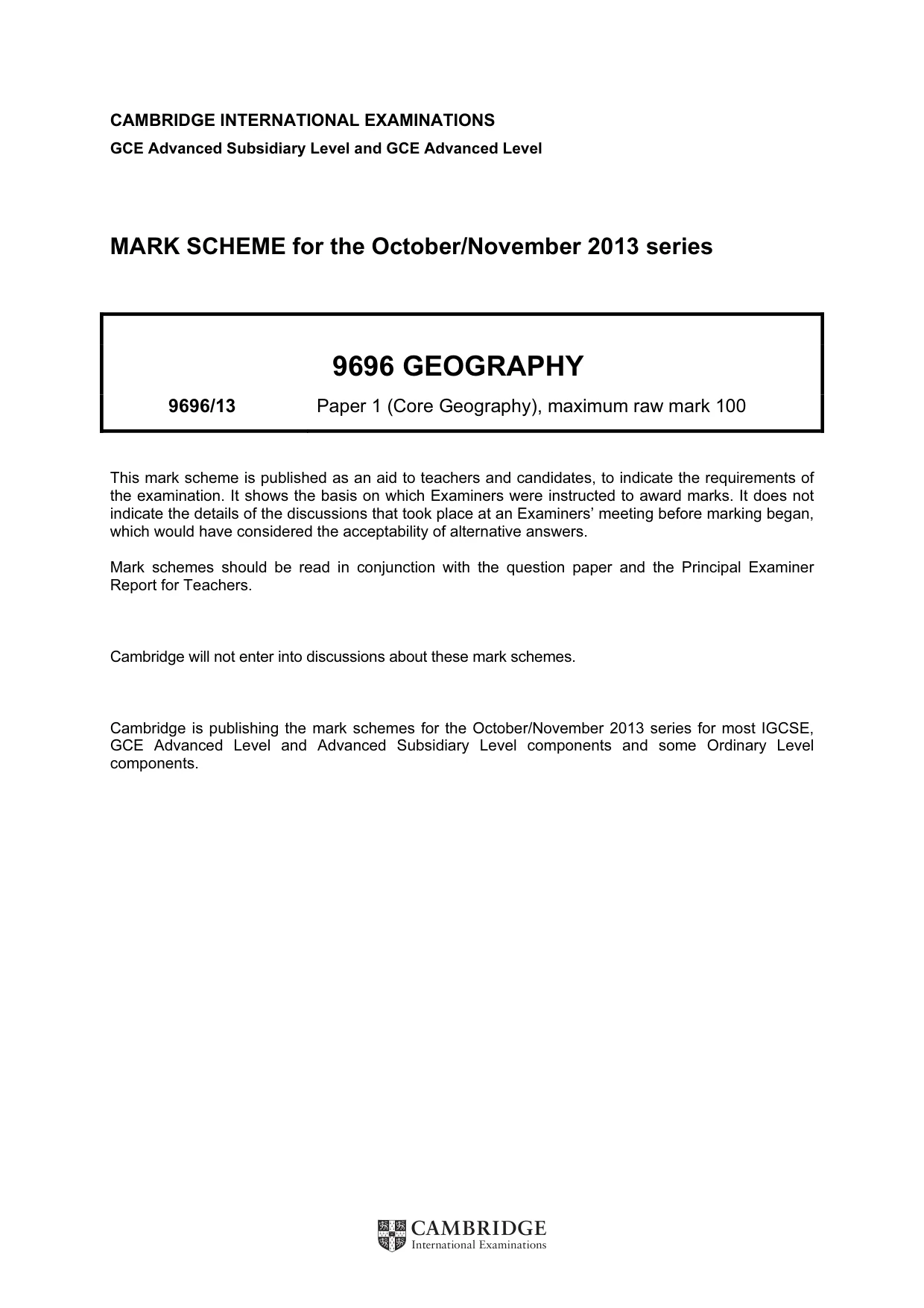 Mark scheme, page 1 of 12