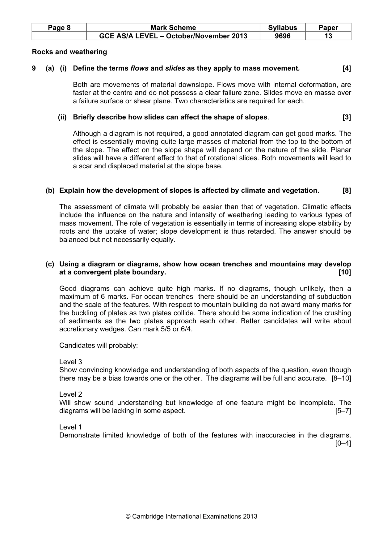 Mark scheme, page 8 of 12