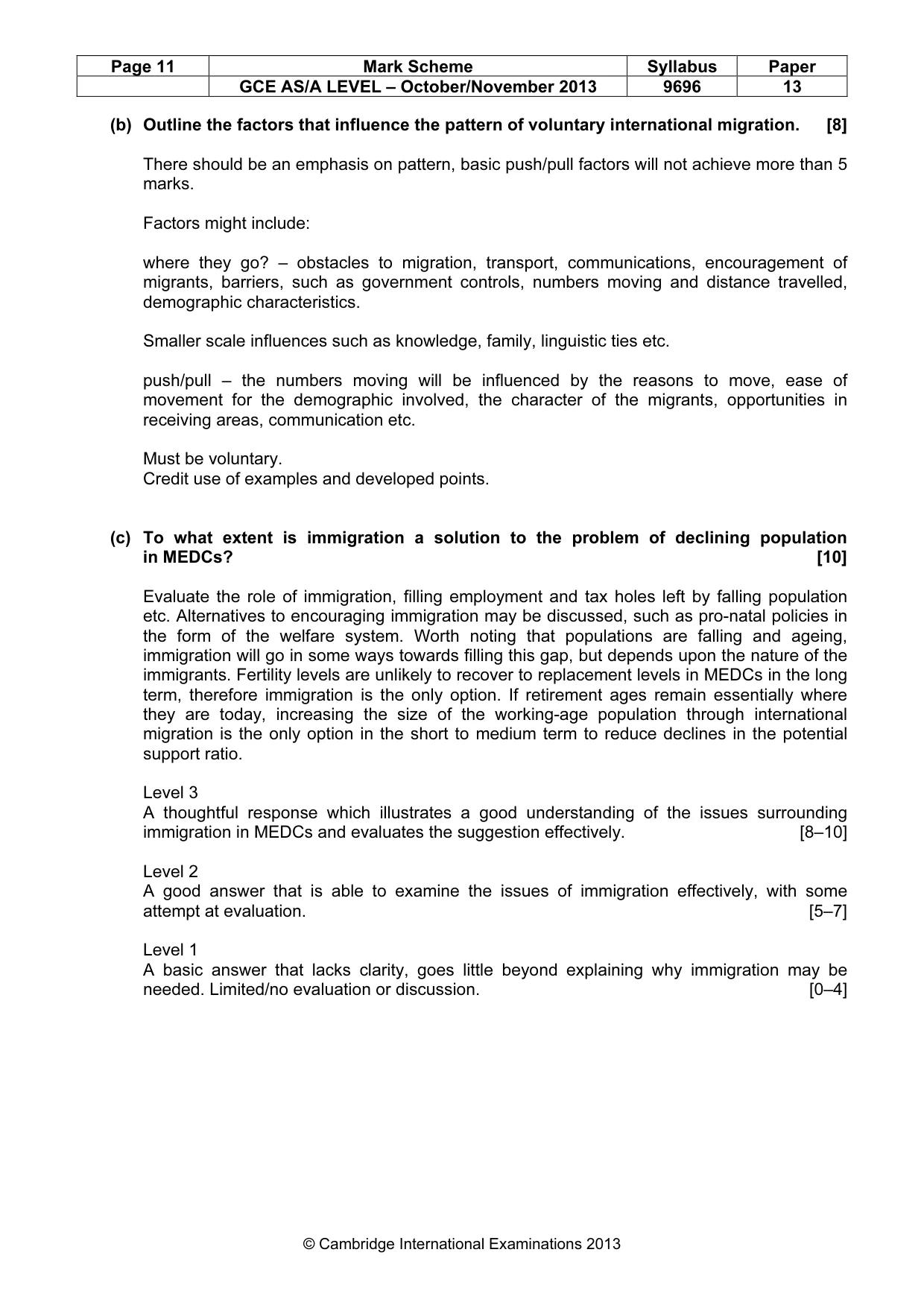 Mark scheme, page 11 of 12