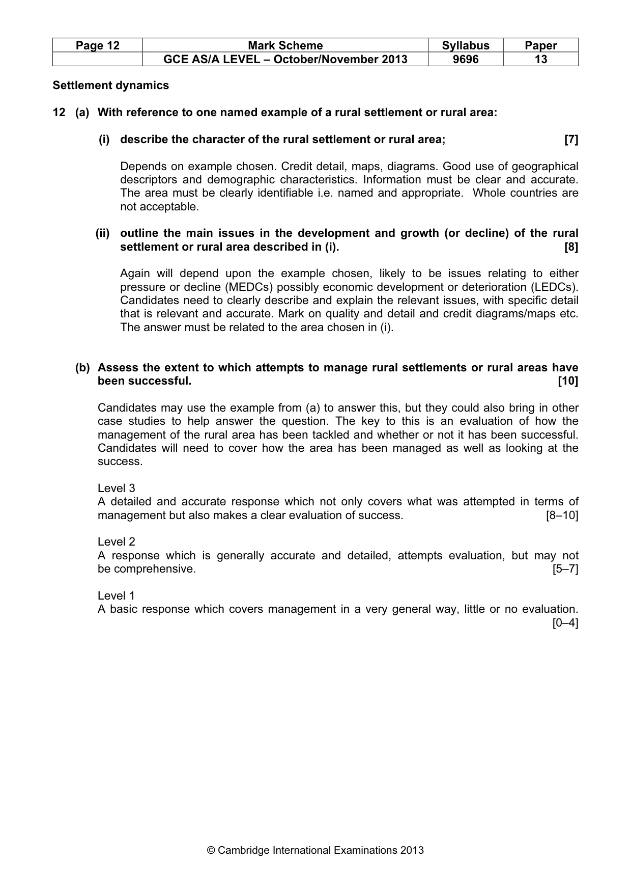 Mark scheme, page 12 of 12