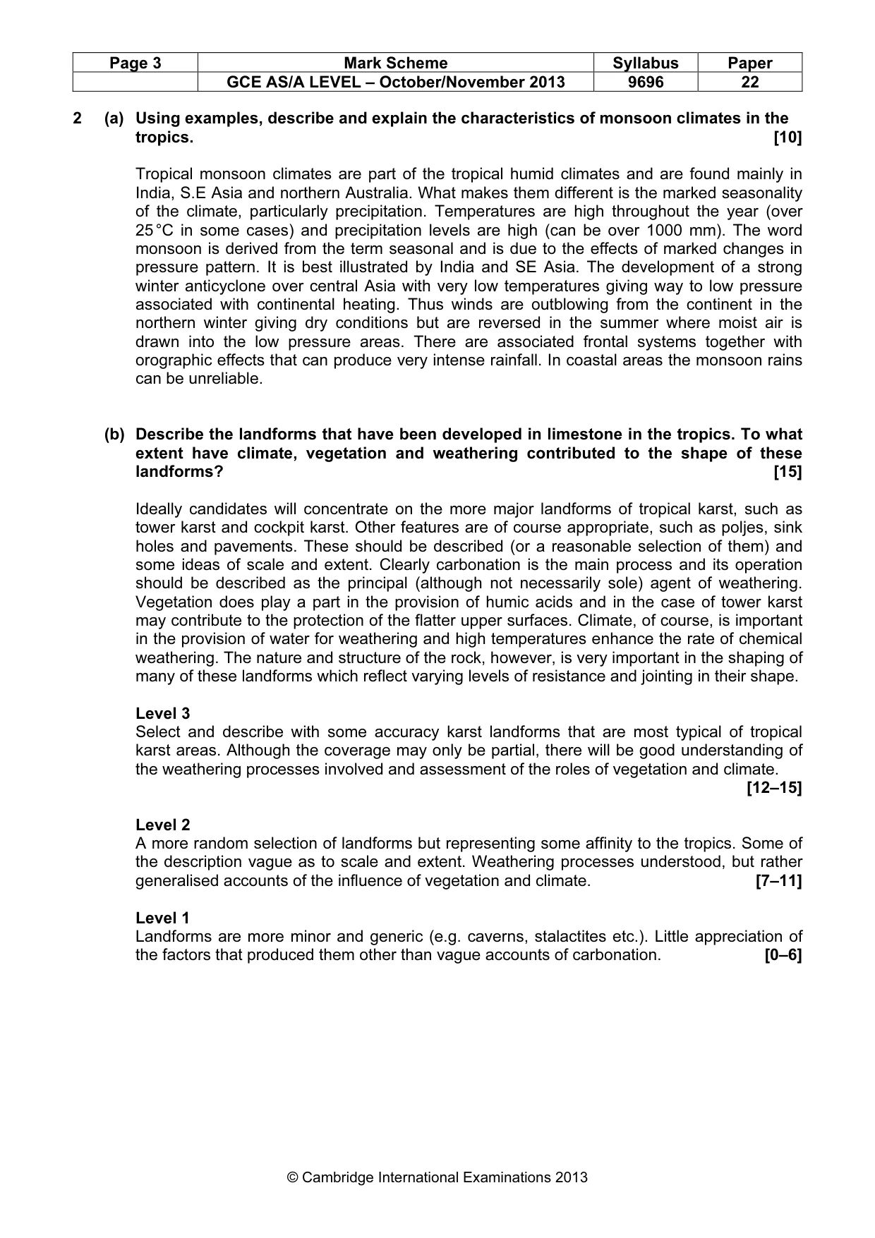 Mark scheme, page 3 of 9