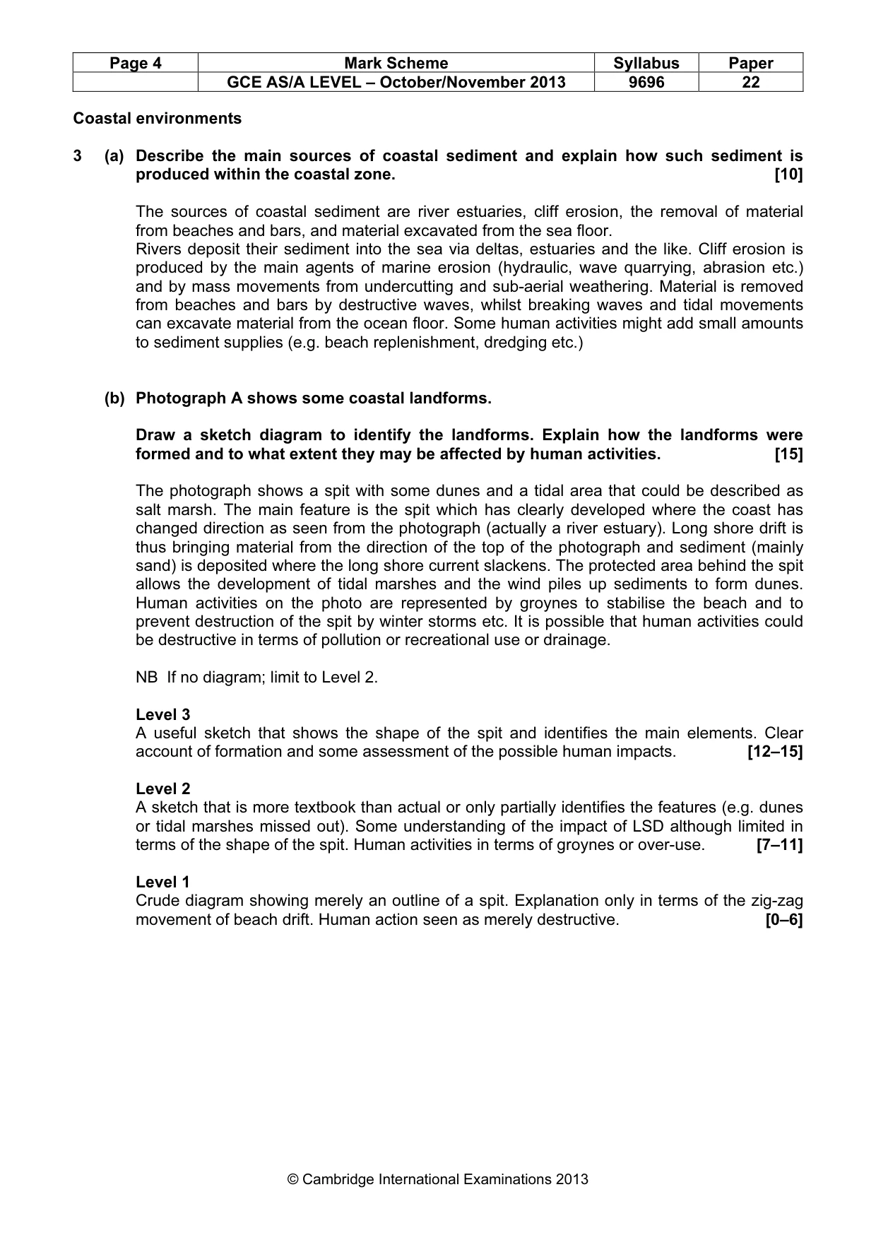 Mark scheme, page 4 of 9