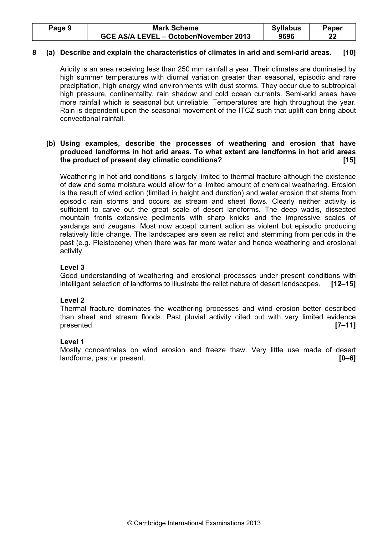 Mark scheme, page 9 of 9