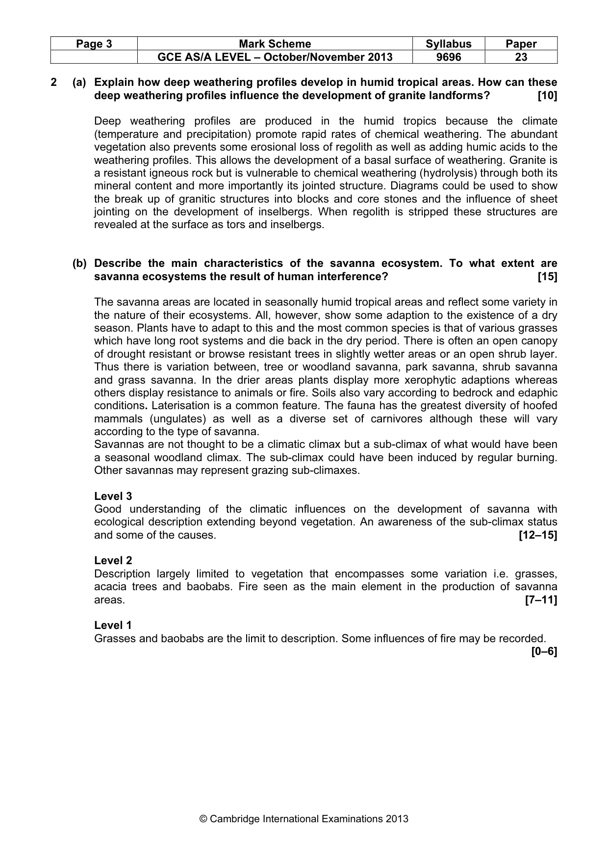 Mark scheme, page 3 of 9
