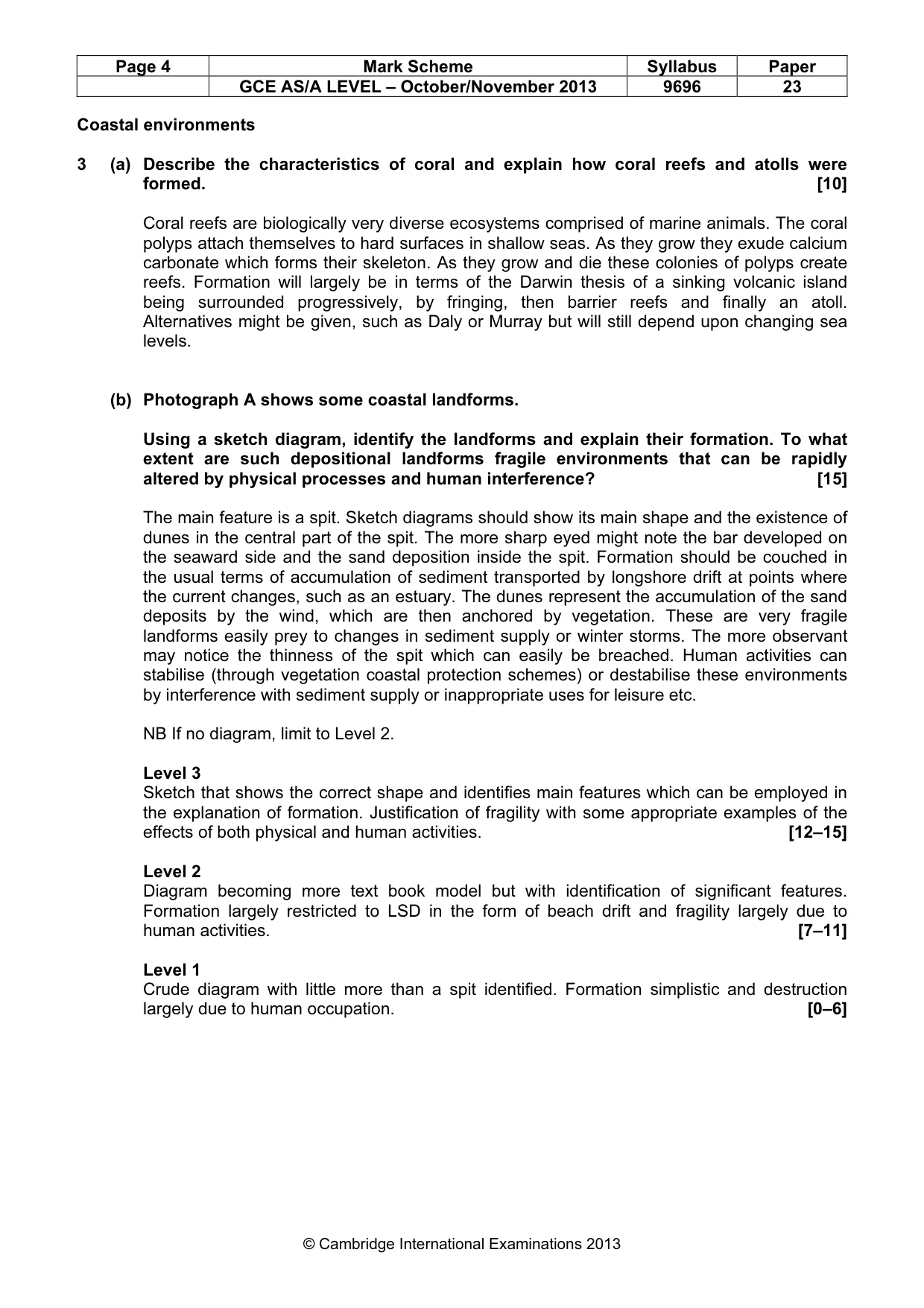 Mark scheme, page 4 of 9