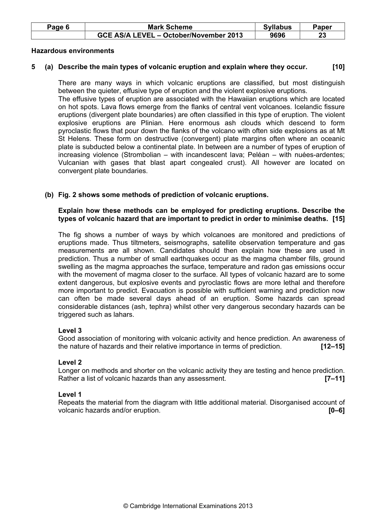 Mark scheme, page 6 of 9
