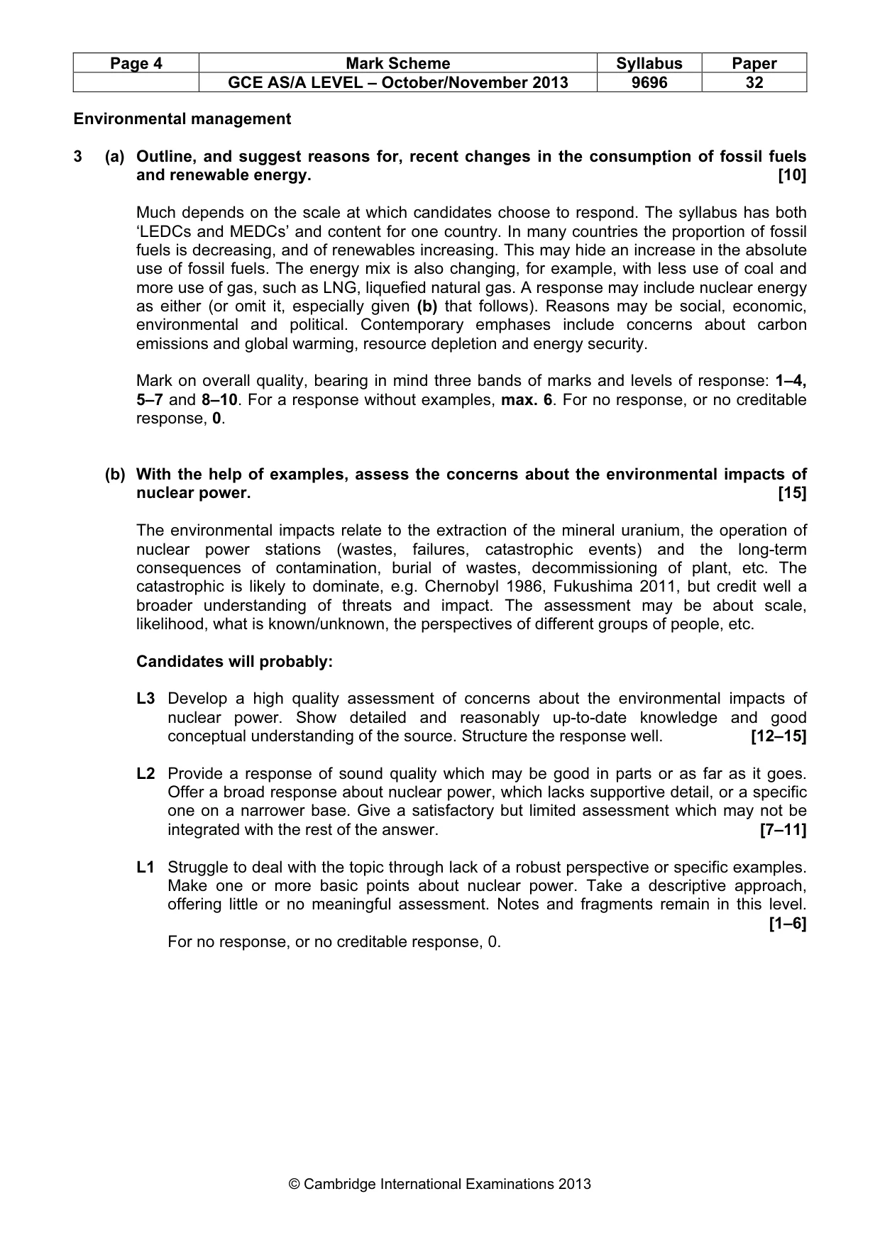 Mark scheme, page 4 of 9