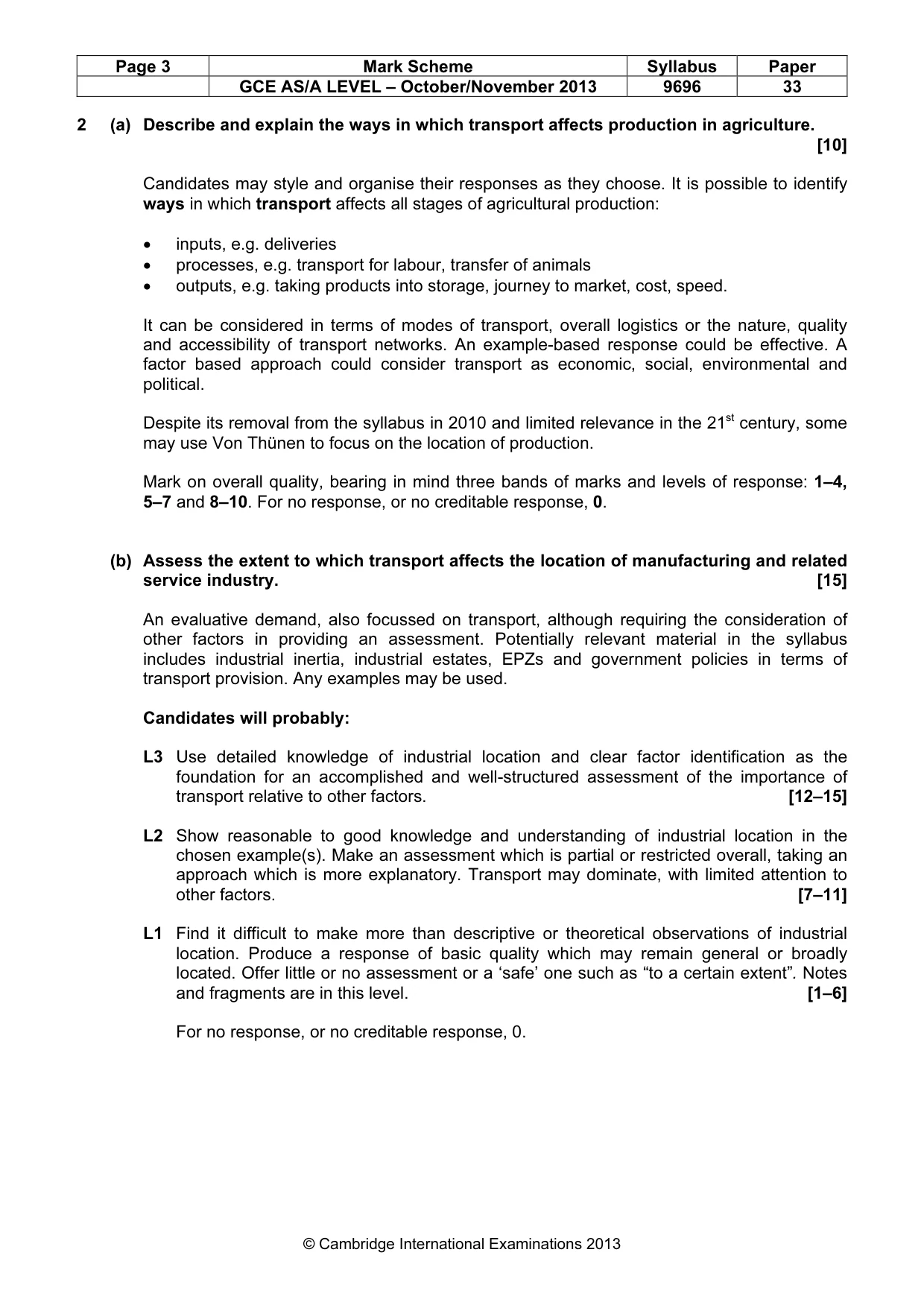Mark scheme, page 3 of 10