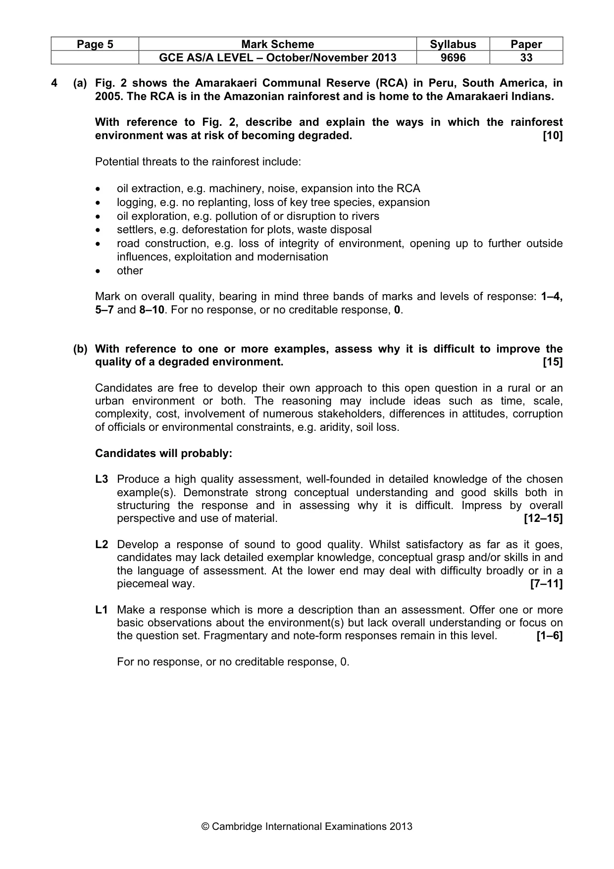 Mark scheme, page 5 of 10