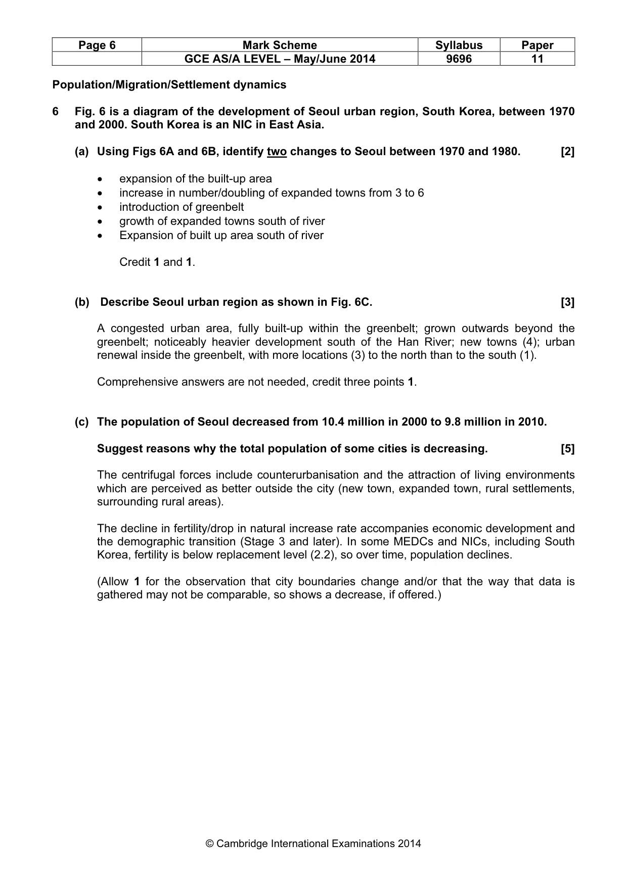 Mark scheme, page 6 of 13