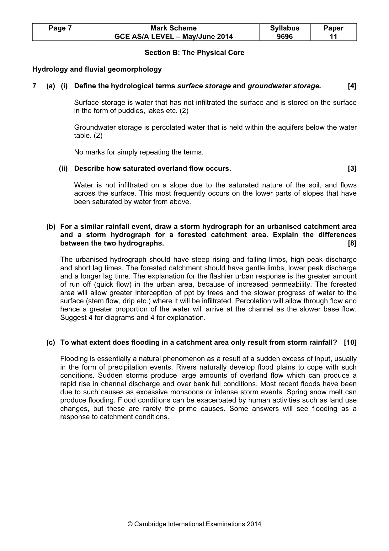 Mark scheme, page 7 of 13