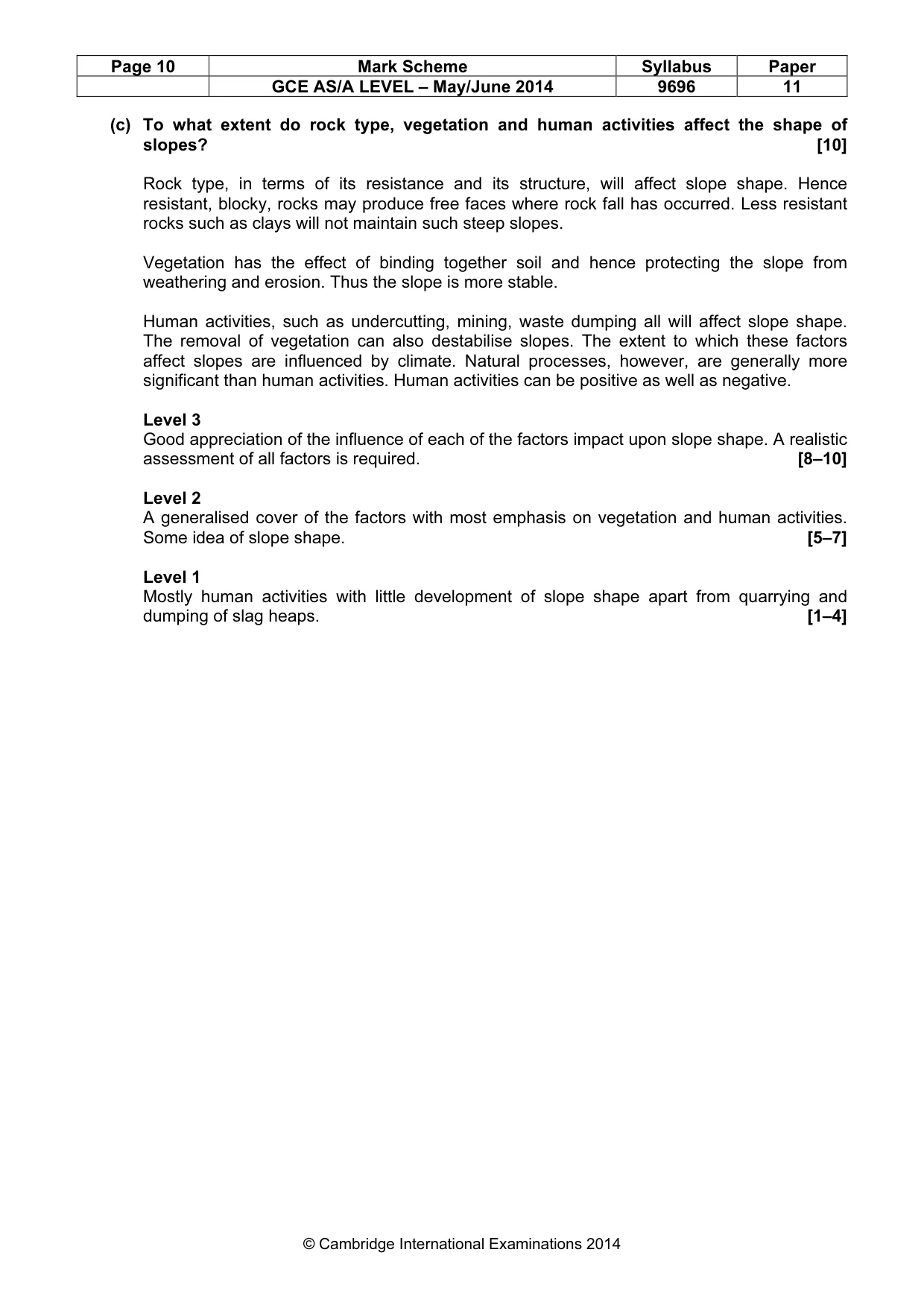 Mark scheme, page 10 of 13