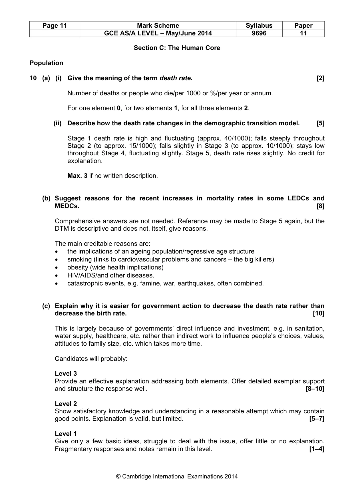 Mark scheme, page 11 of 13