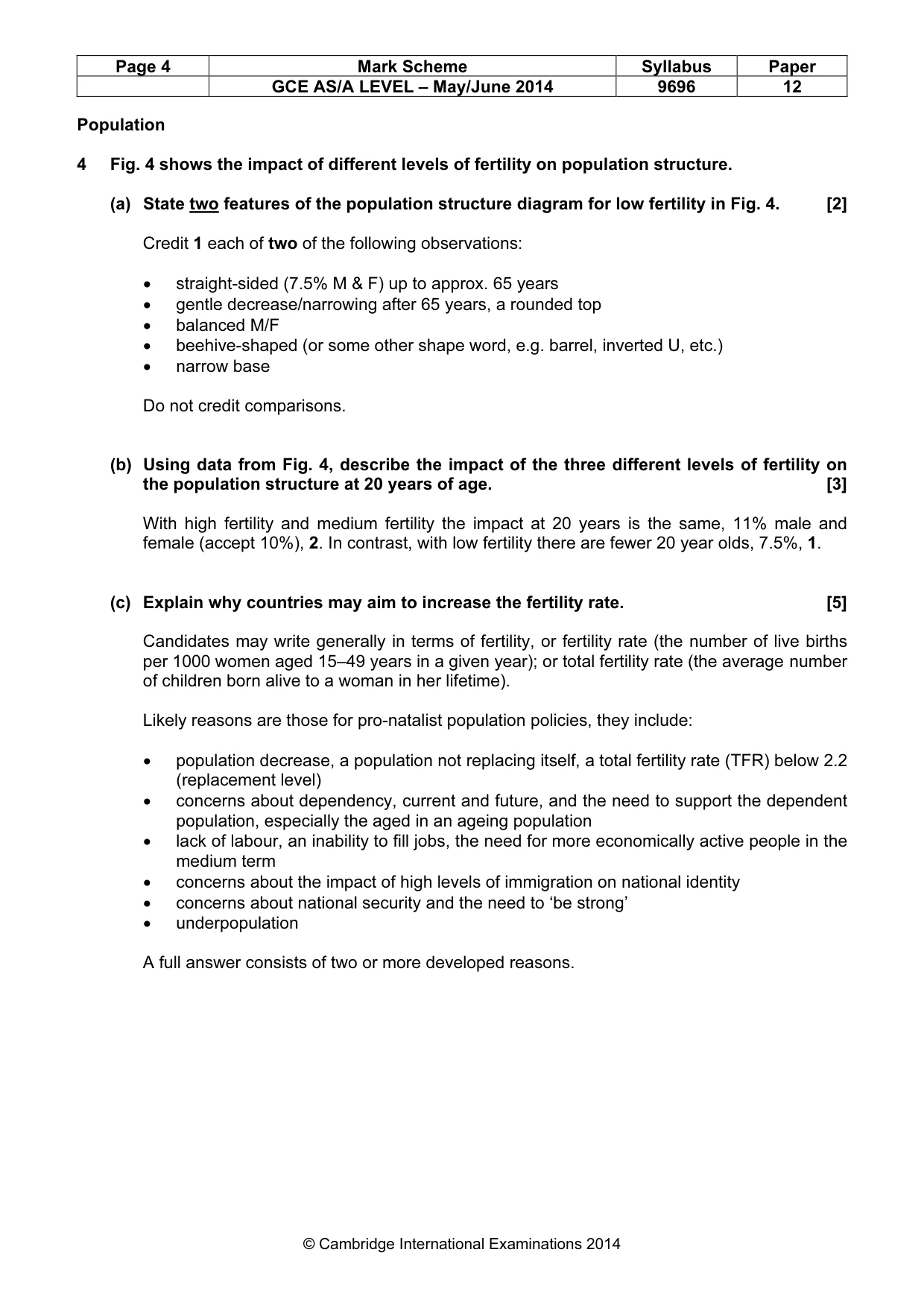 Mark scheme, page 4 of 13