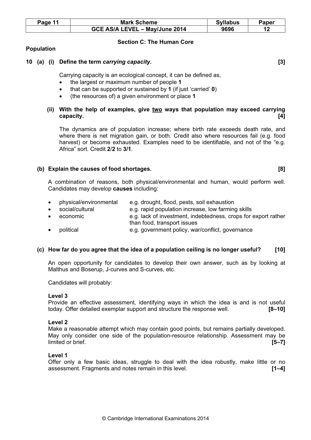 Mark scheme, page 11 of 13
