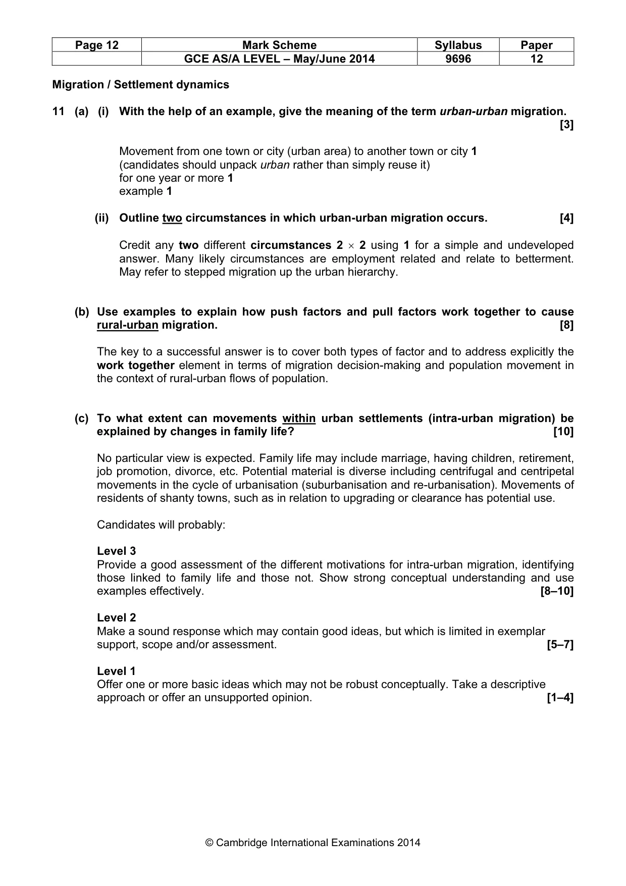 Mark scheme, page 12 of 13