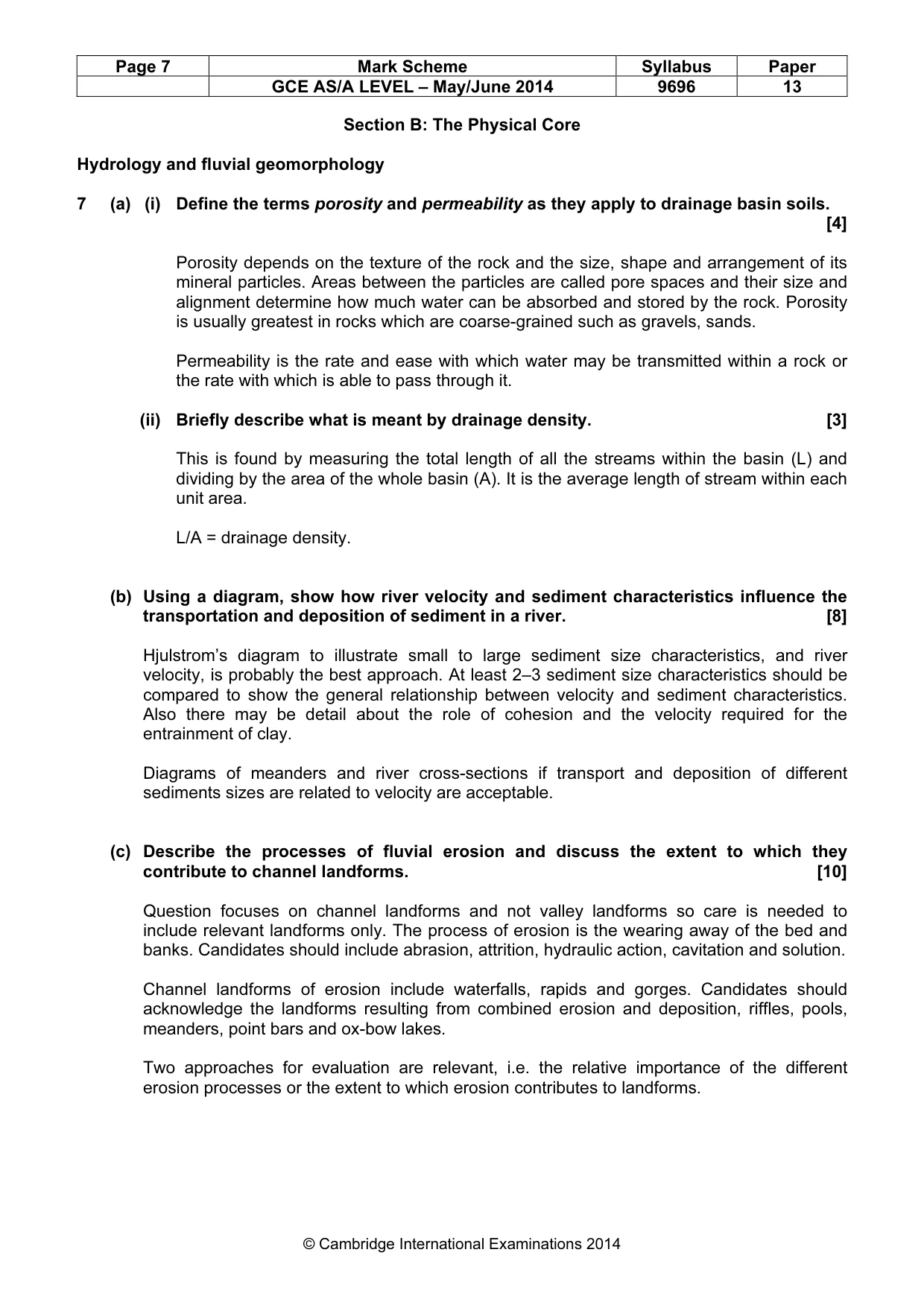 Mark scheme, page 7 of 14