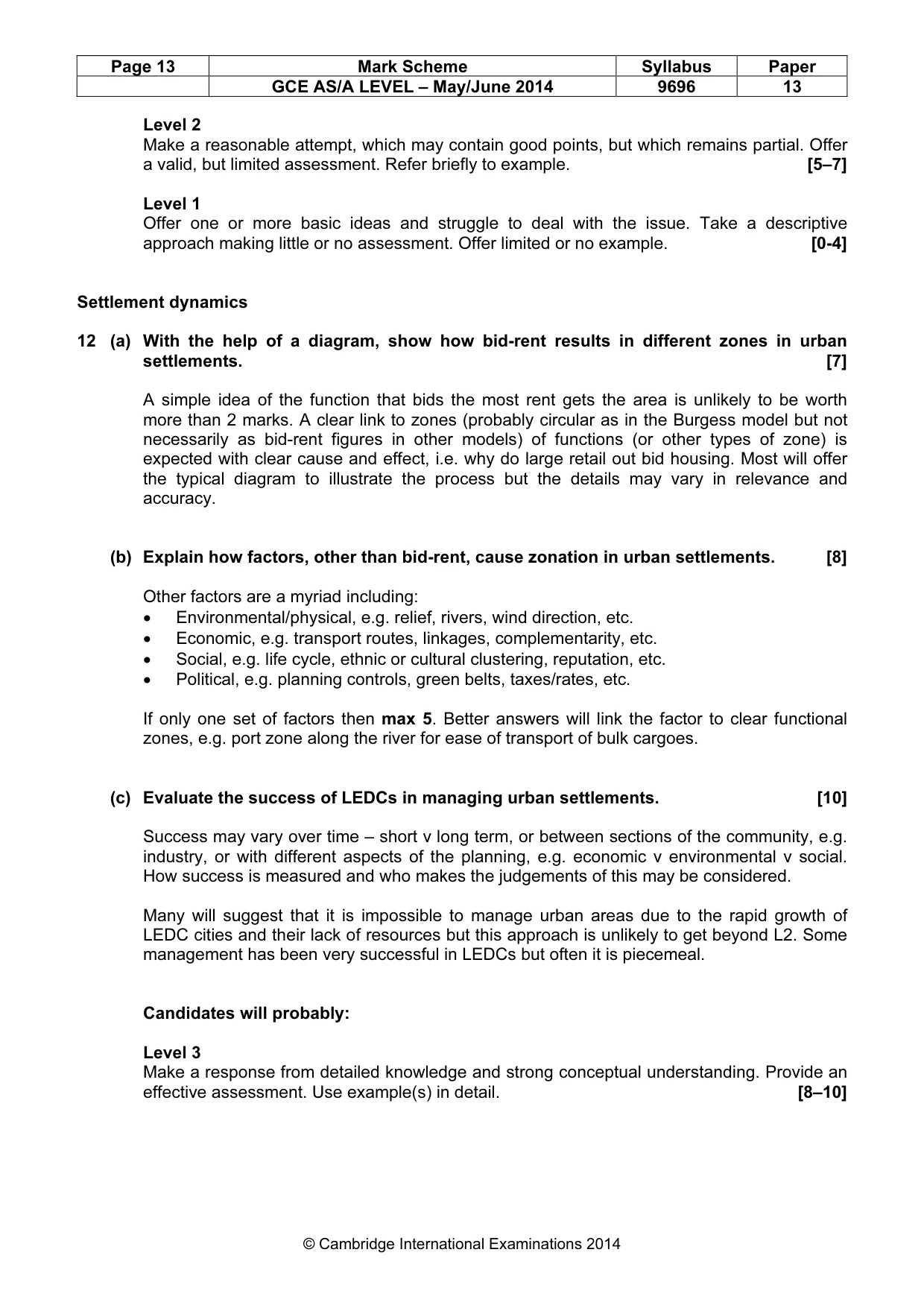 Mark scheme, page 13 of 14