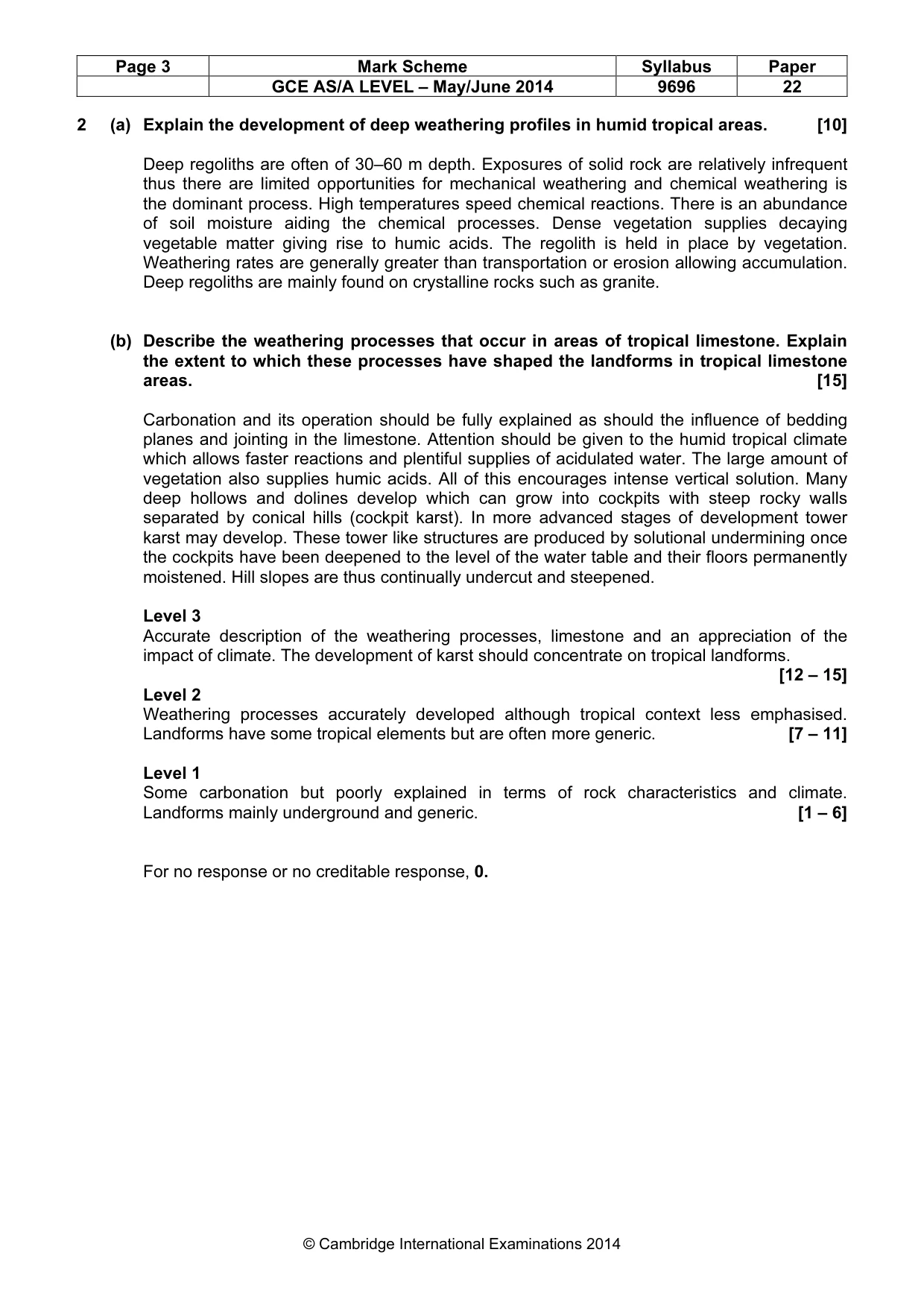 Mark scheme, page 3 of 9