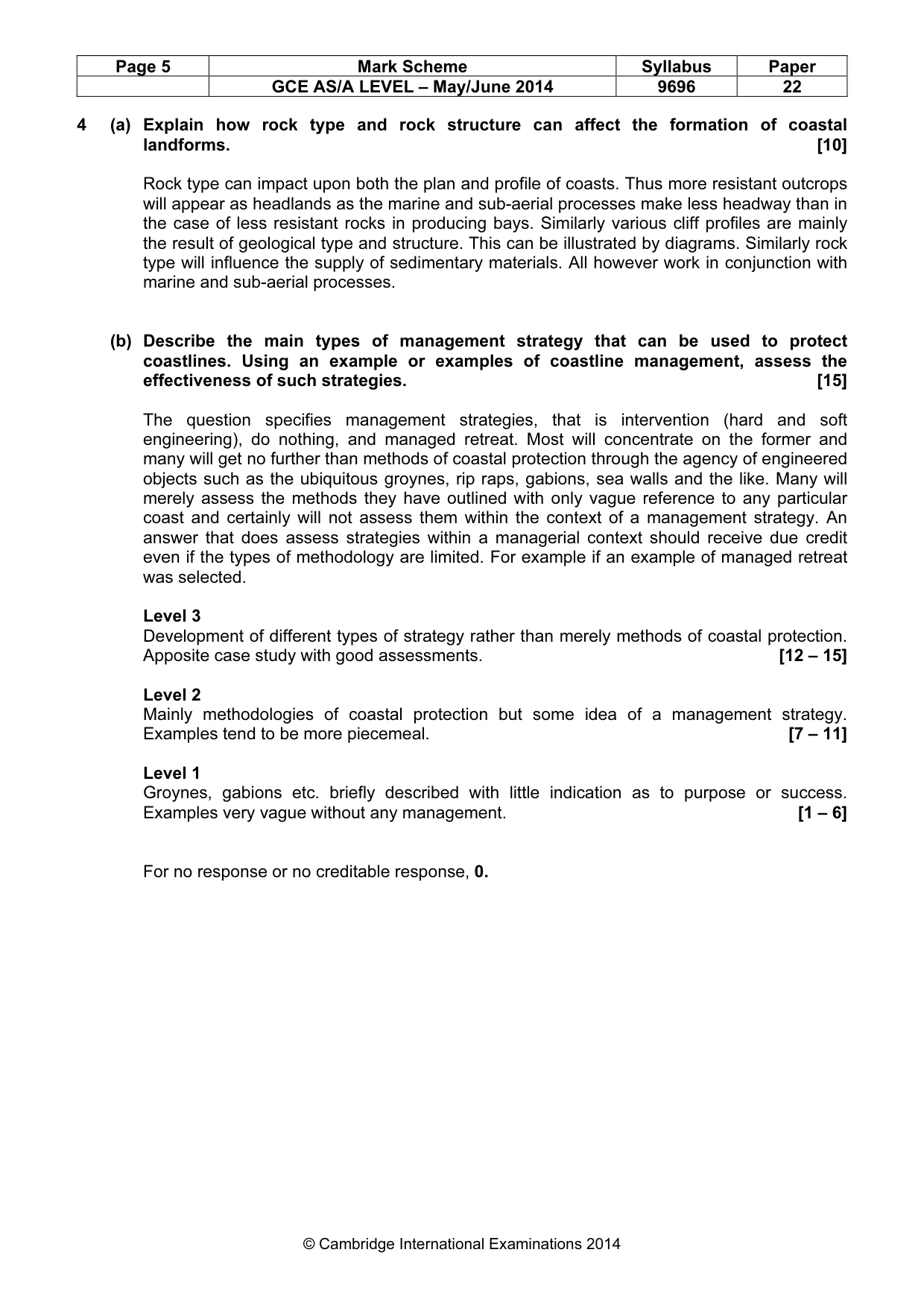 Mark scheme, page 5 of 9