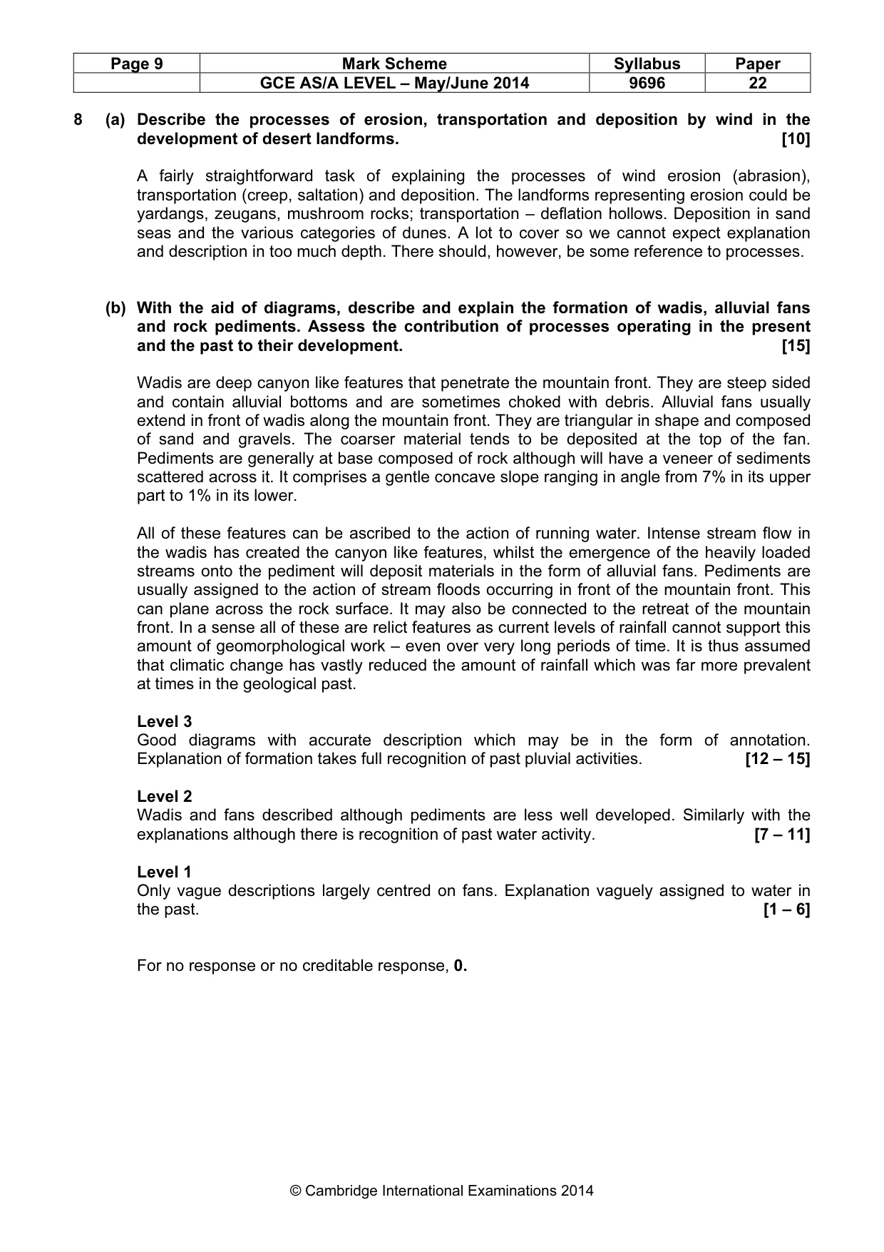 Mark scheme, page 9 of 9