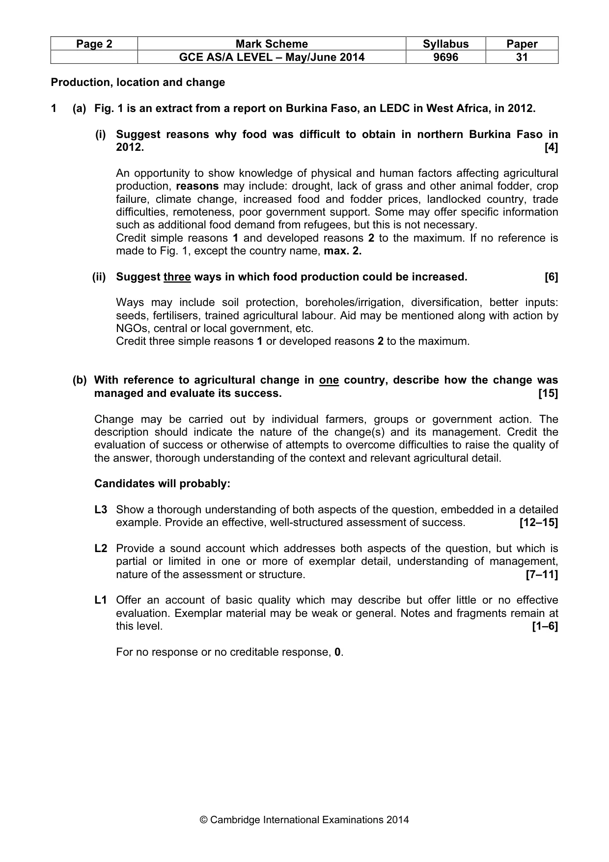 Mark scheme, page 2 of 9