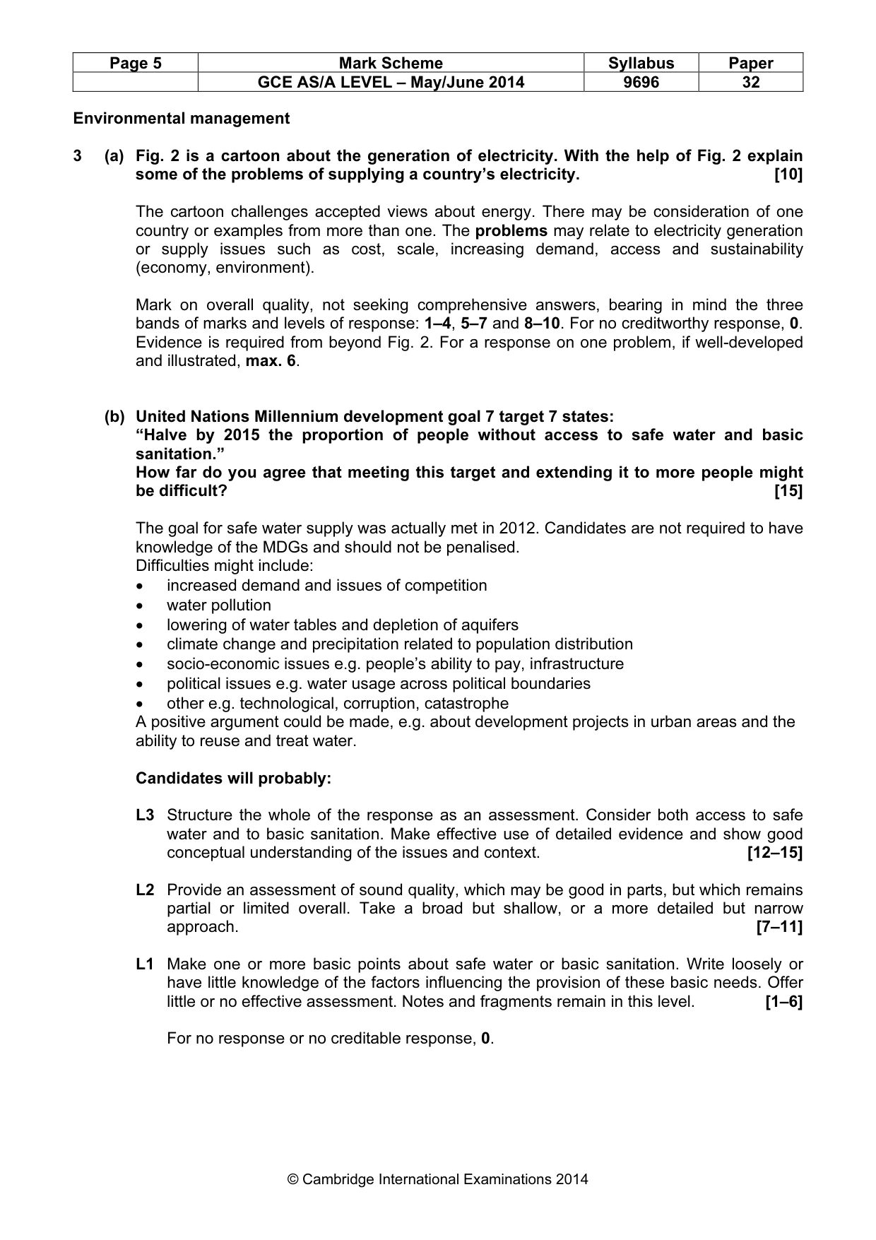 Mark scheme, page 5 of 11