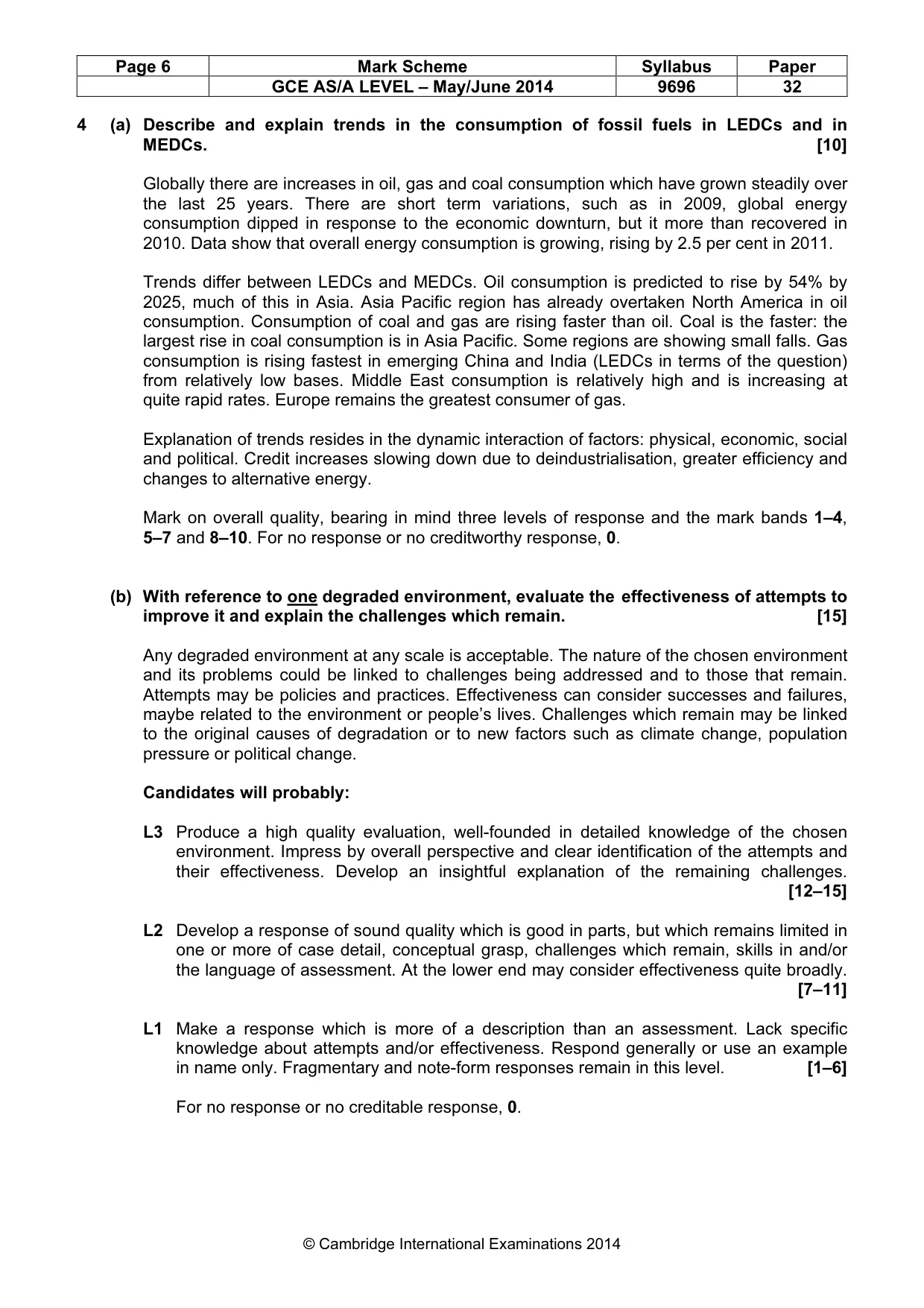 Mark scheme, page 6 of 11