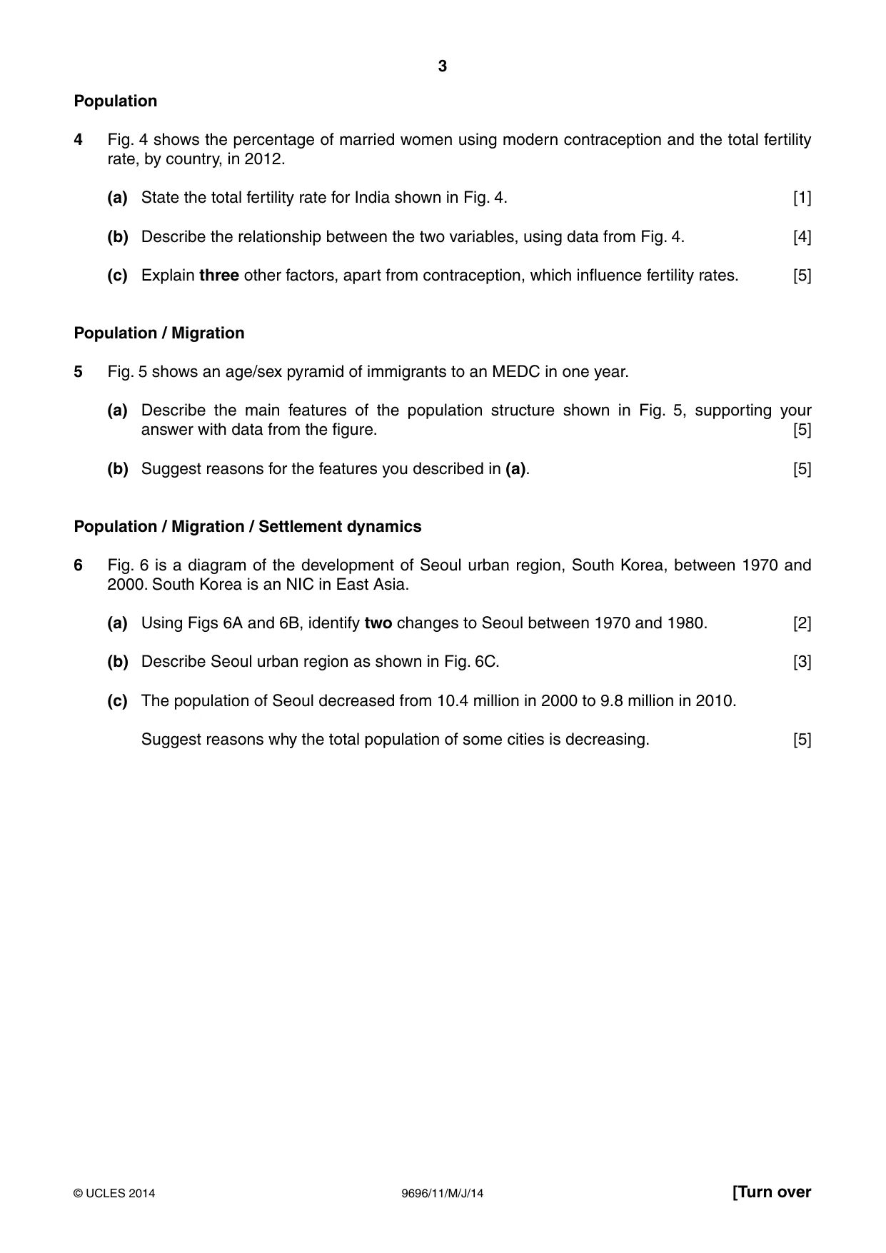 Cambridge A Level Geography 9696 2014 May/June Paper 1 · Variant 1 question paper, page 3 of 8
