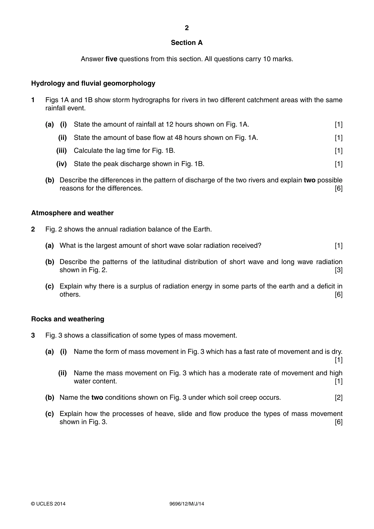 Cambridge A Level Geography 9696 2014 May/June Paper 1 · Variant 2 question paper, page 2 of 8