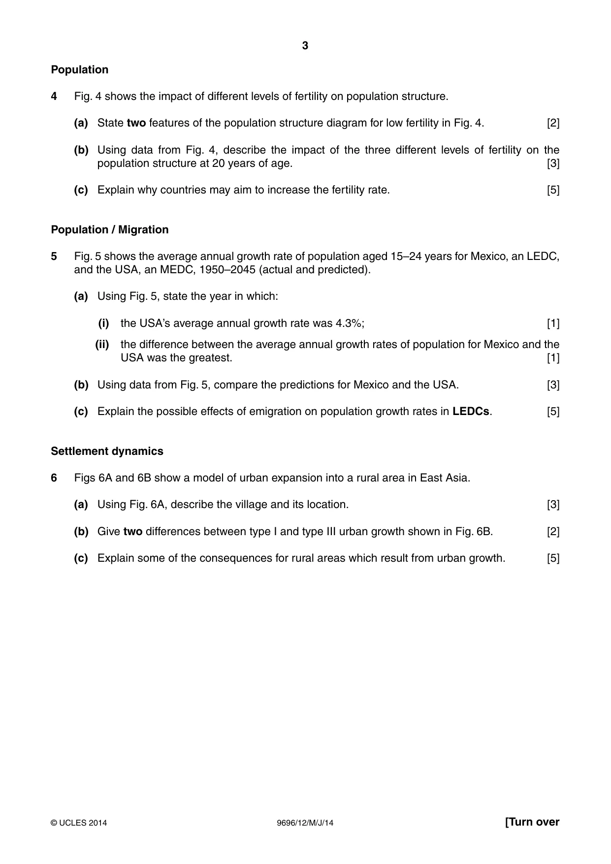 Cambridge A Level Geography 9696 2014 May/June Paper 1 · Variant 2 question paper, page 3 of 8