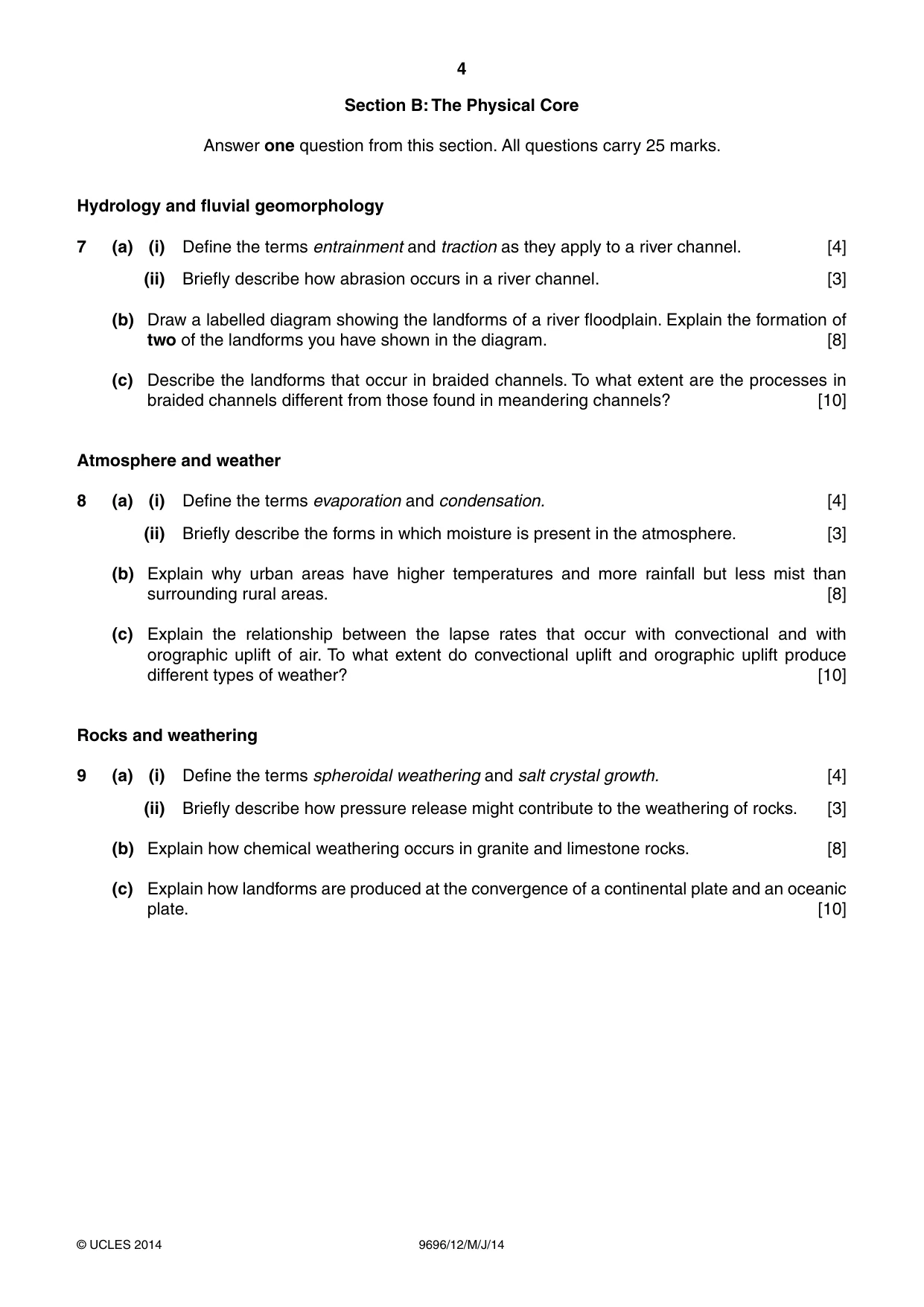 Cambridge A Level Geography 9696 2014 May/June Paper 1 · Variant 2 question paper, page 4 of 8