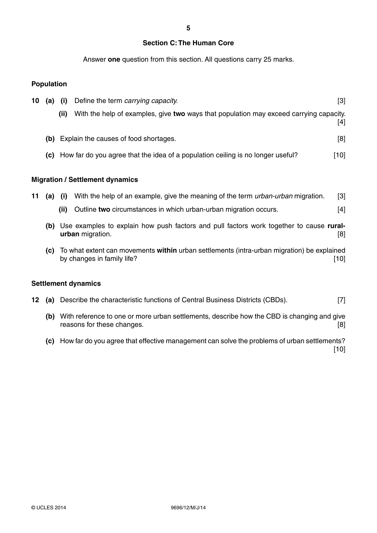 Cambridge A Level Geography 9696 2014 May/June Paper 1 · Variant 2 question paper, page 5 of 8