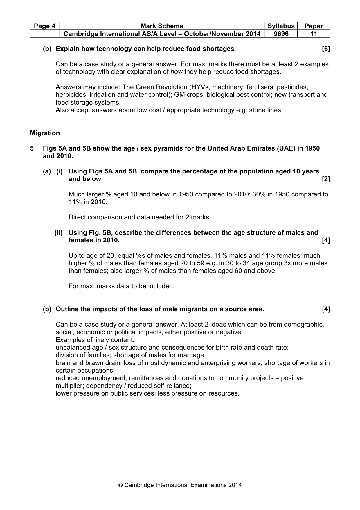 Mark scheme, page 4 of 14