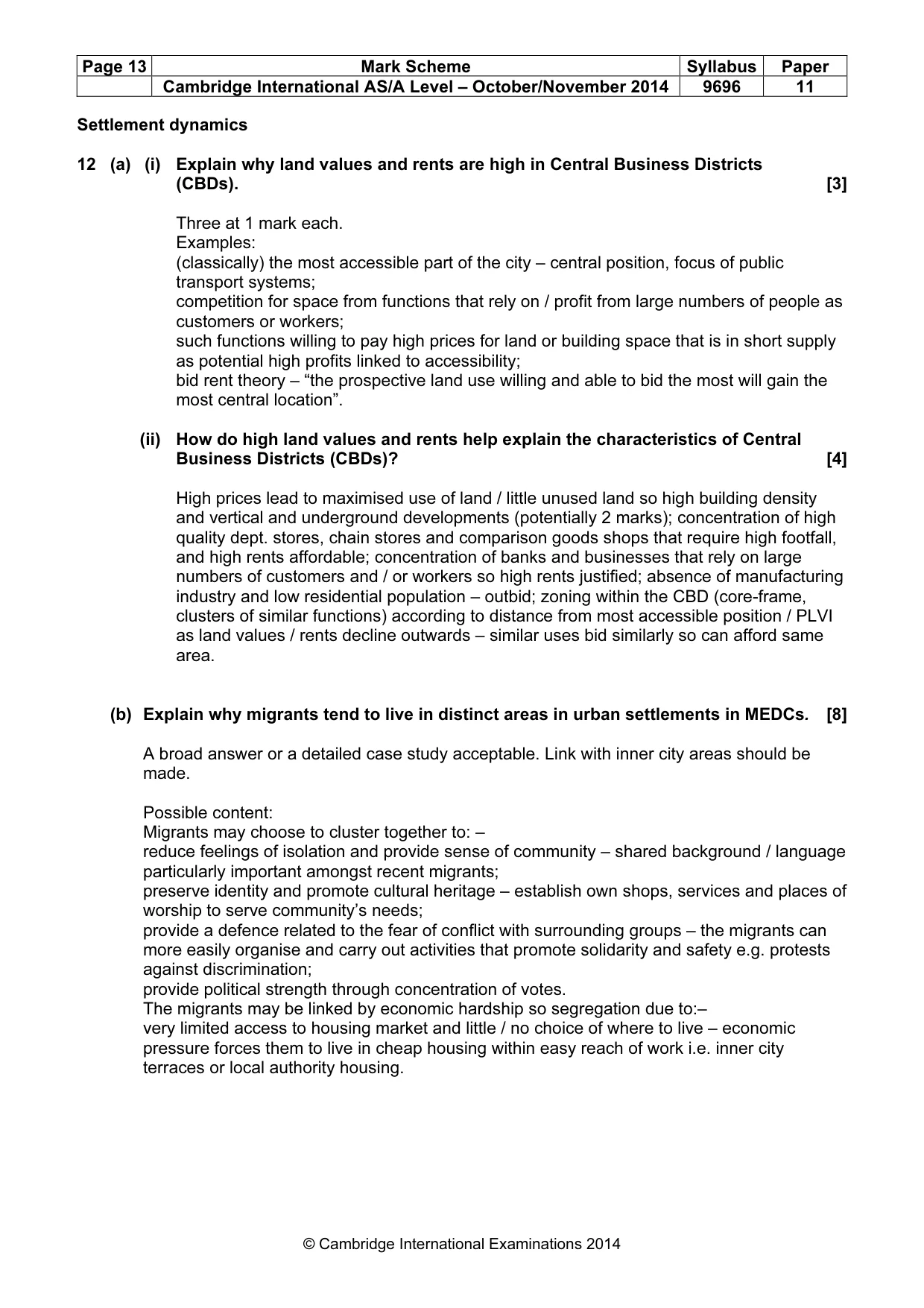 Mark scheme, page 13 of 14