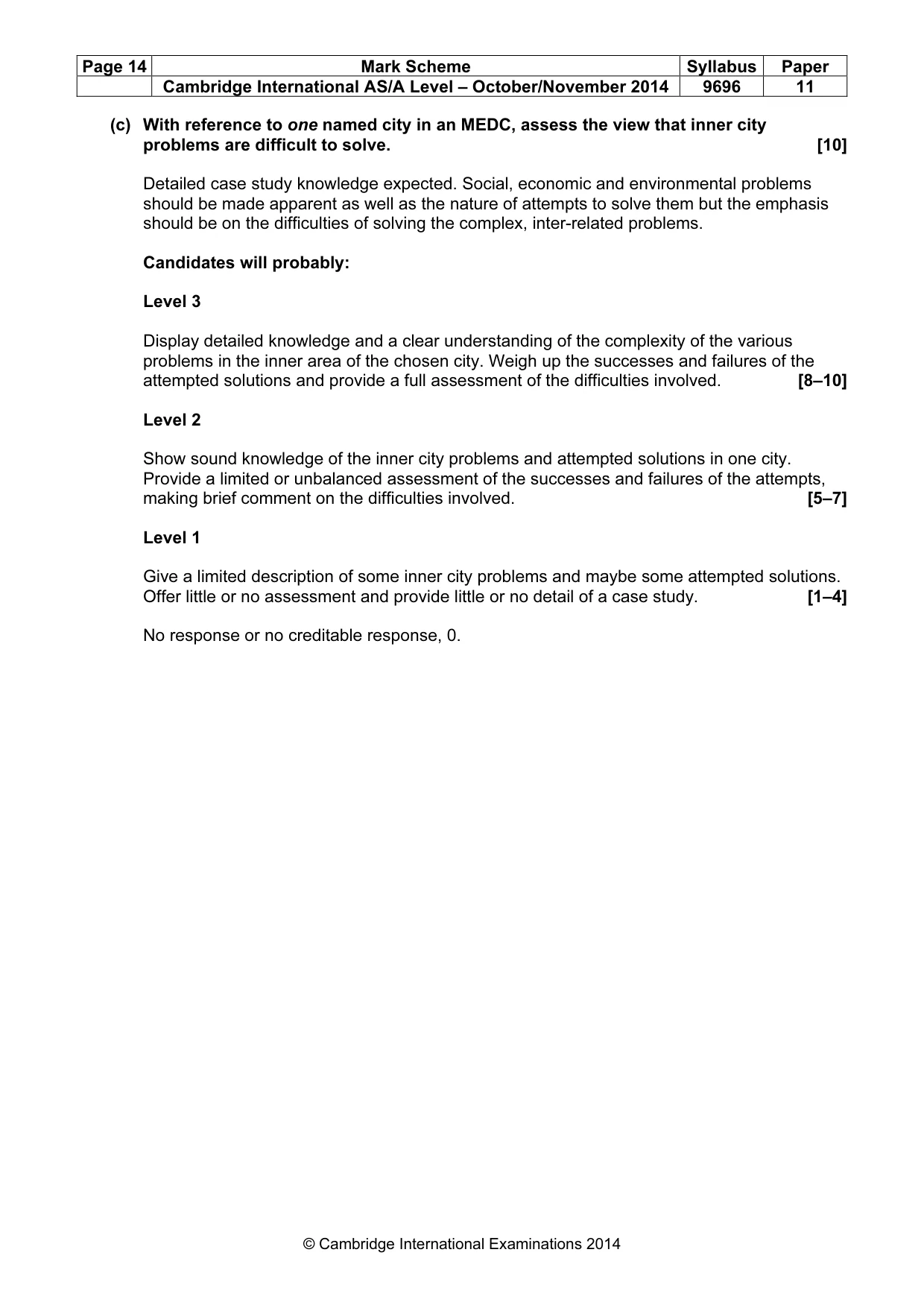 Mark scheme, page 14 of 14