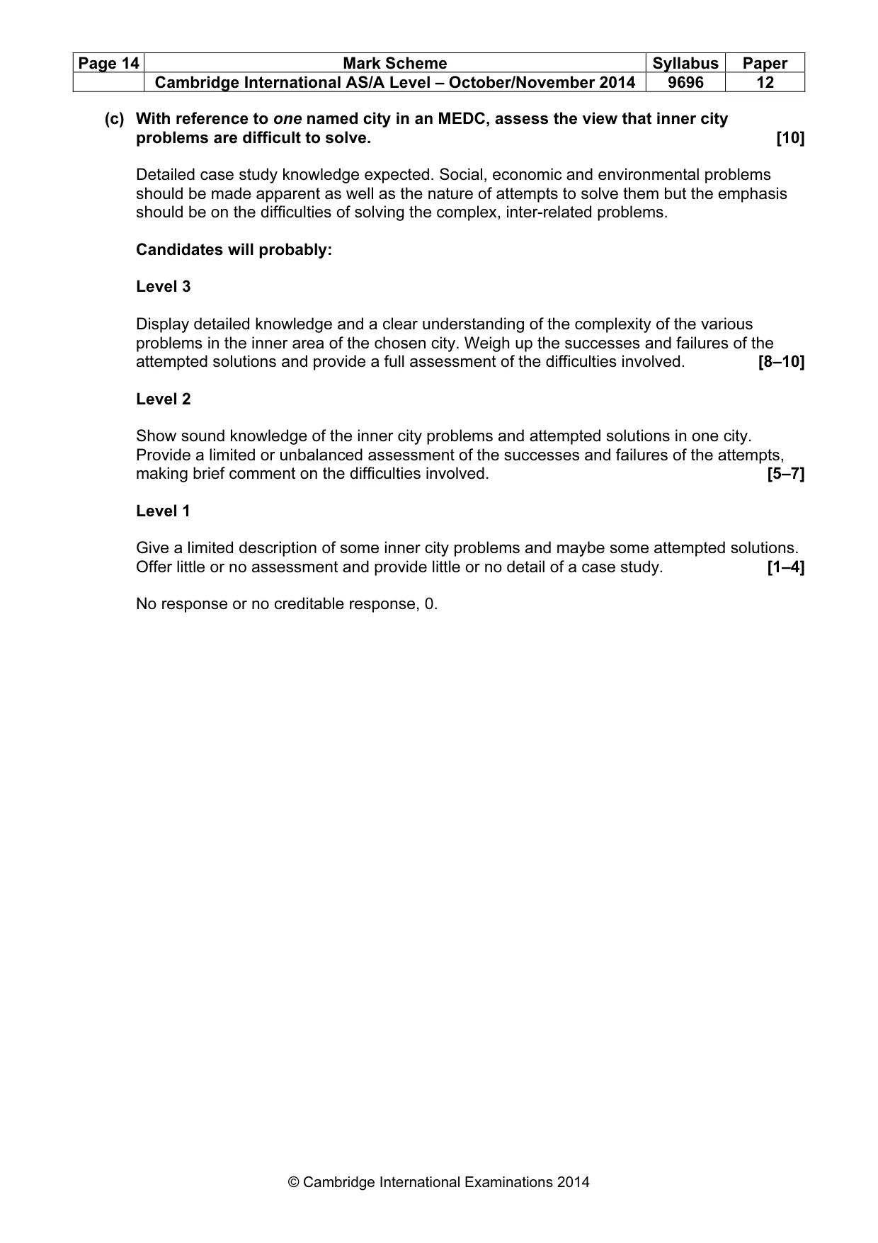 Mark scheme, page 14 of 14