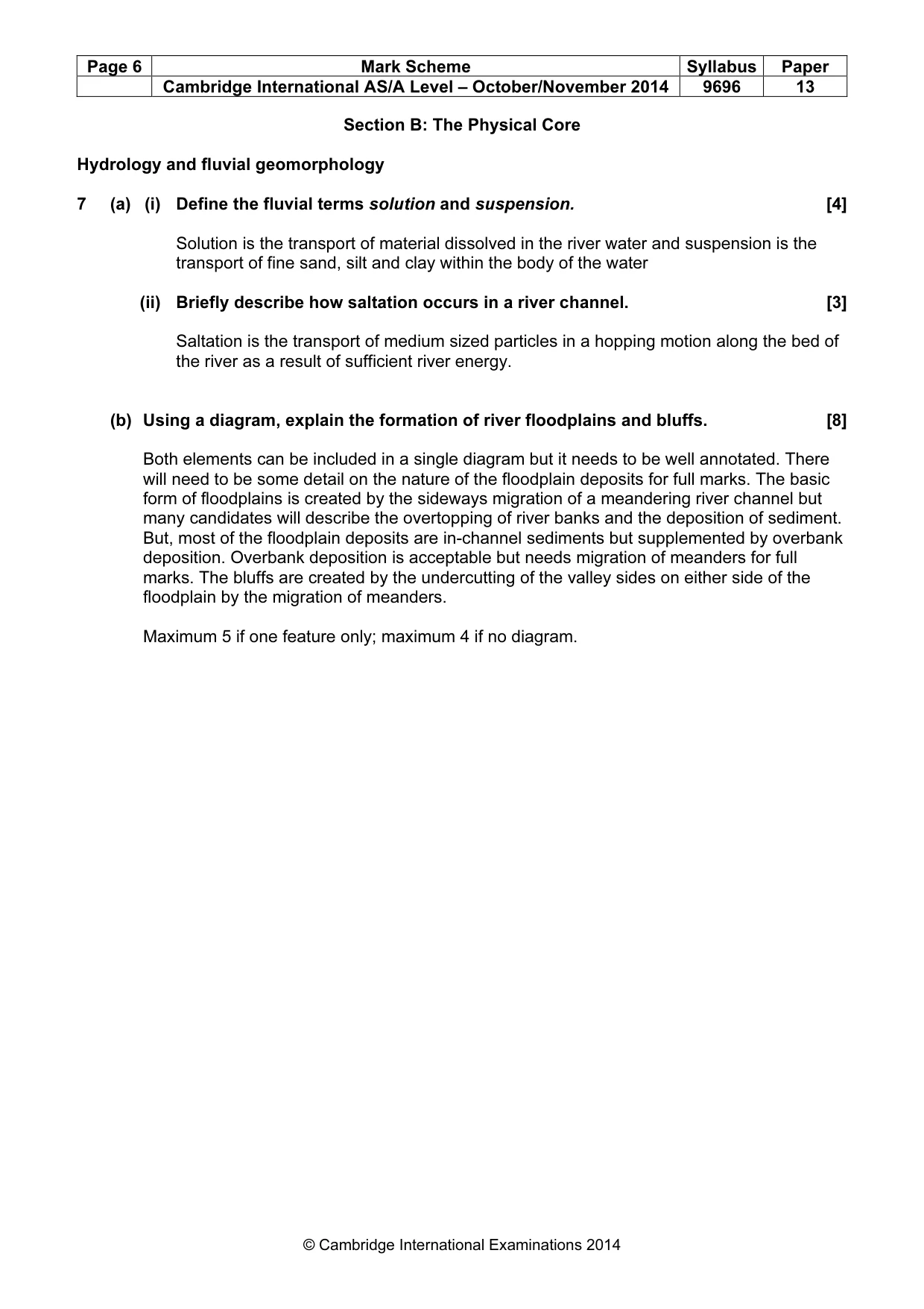 Mark scheme, page 6 of 15