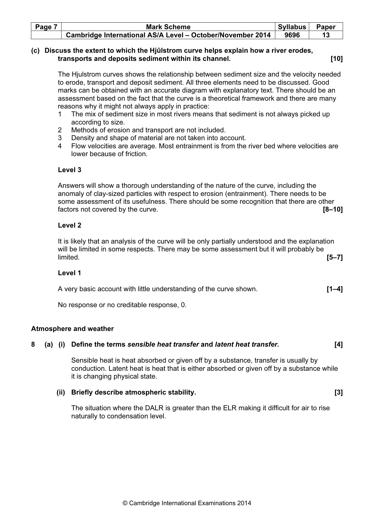 Mark scheme, page 7 of 15