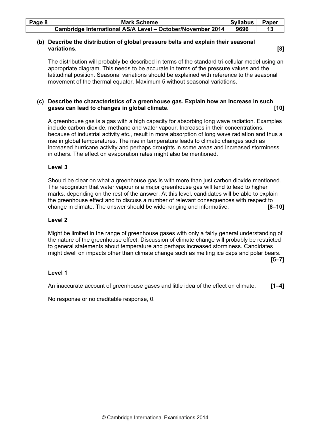 Mark scheme, page 8 of 15
