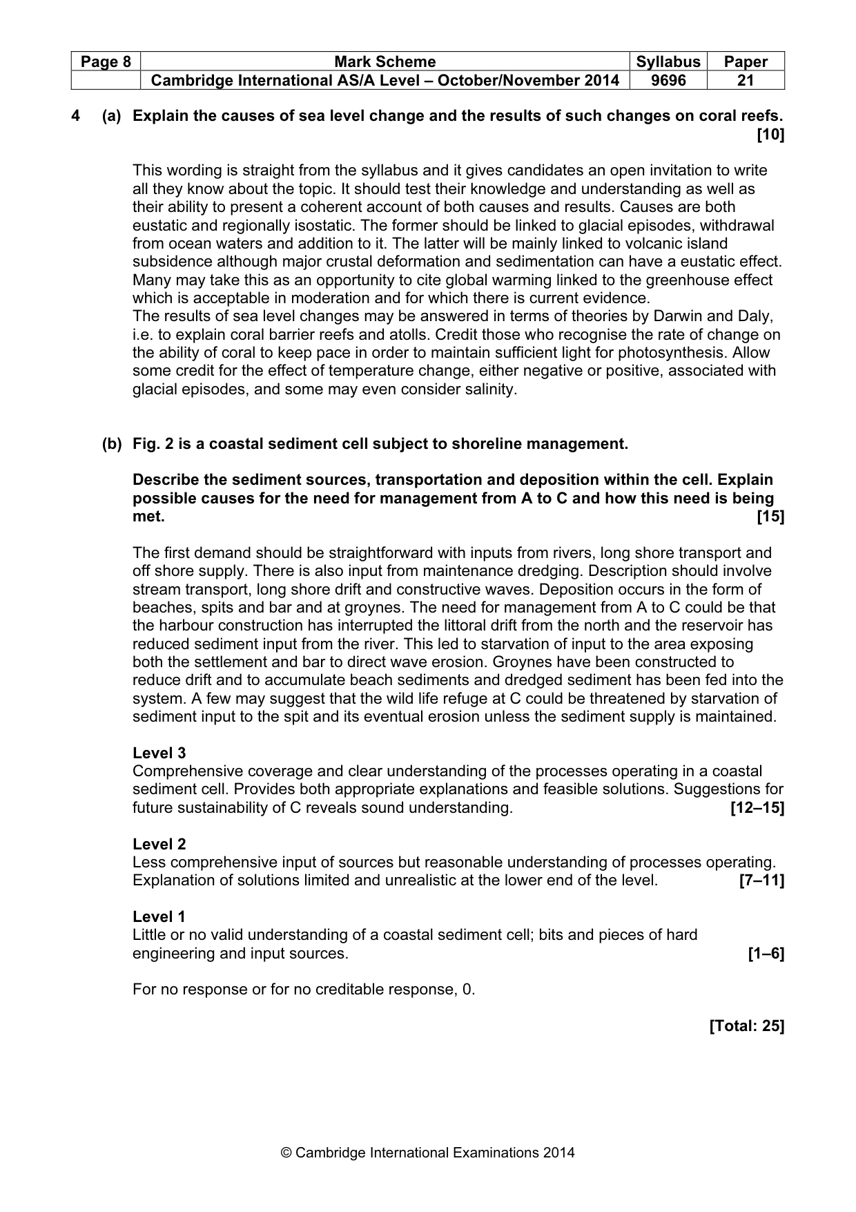 Mark scheme, page 8 of 16