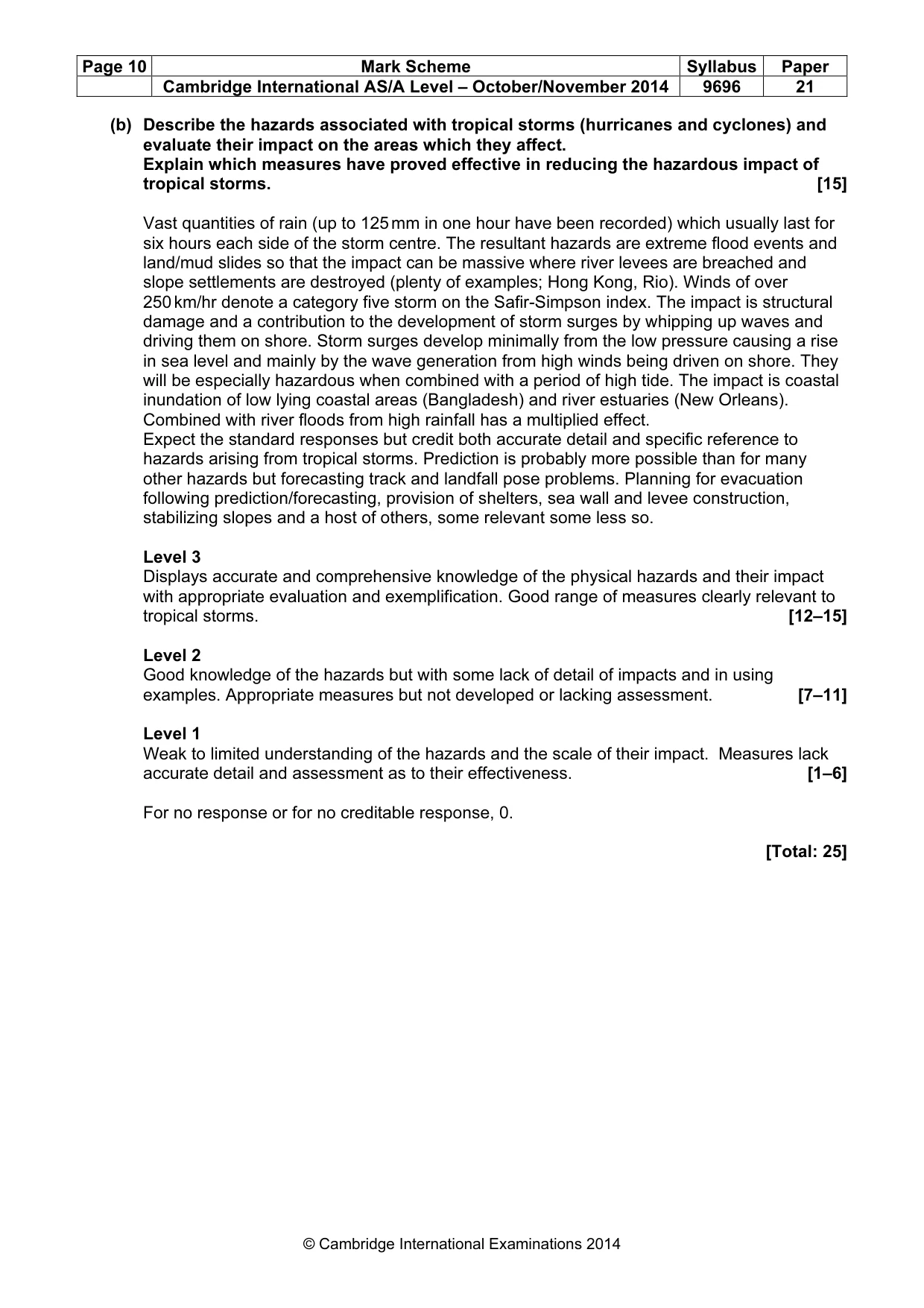 Mark scheme, page 10 of 16