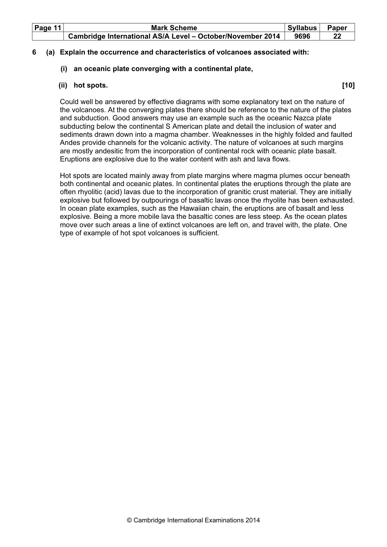 Mark scheme, page 11 of 16