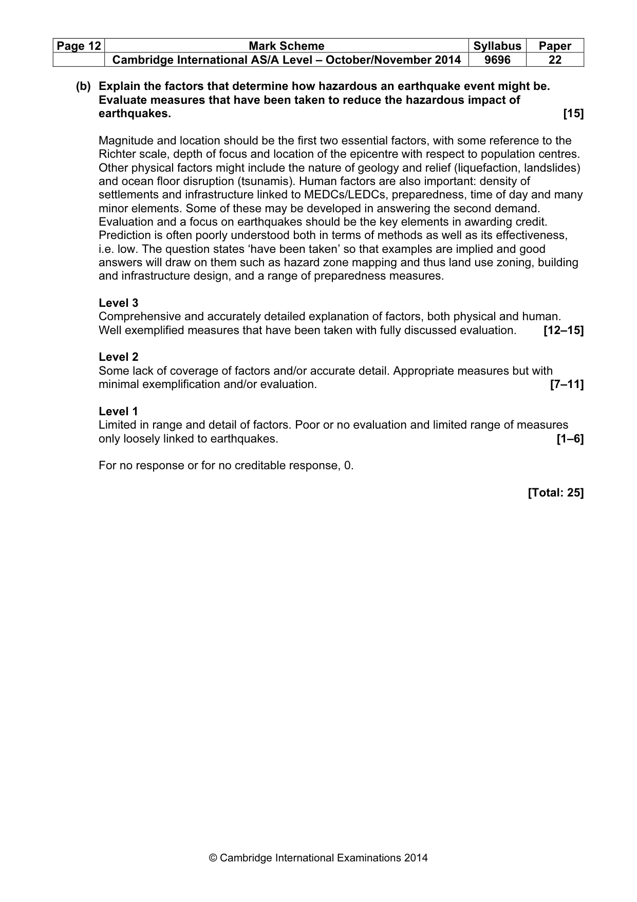Mark scheme, page 12 of 16
