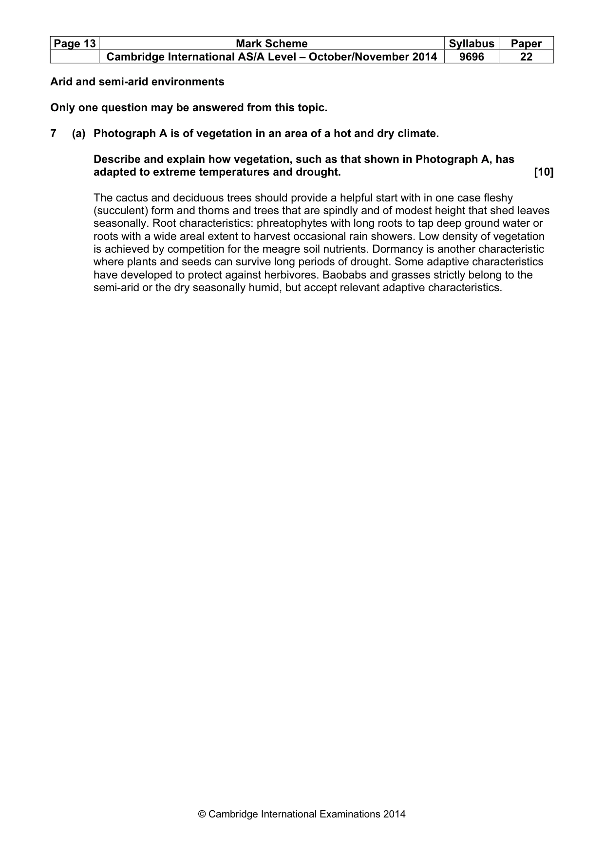 Mark scheme, page 13 of 16